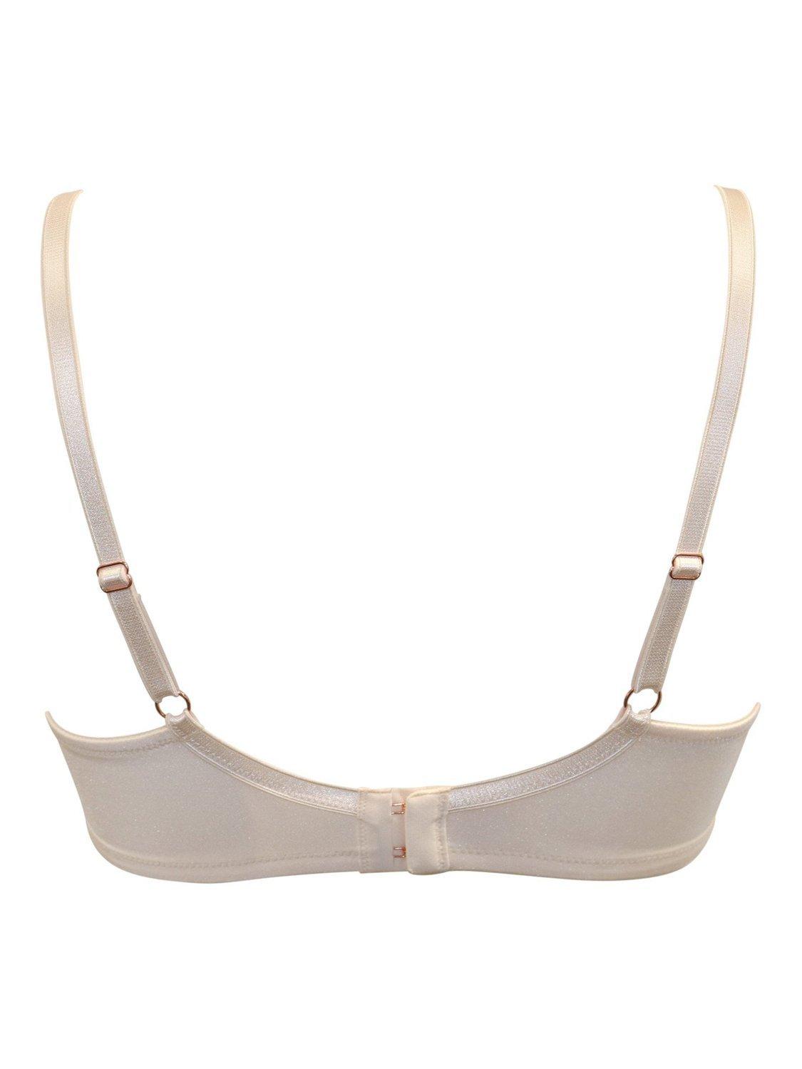 Product image 8 of 8, which shows Pour Moi Atelier Lace High Apex Padded Underwired Bra, Ivory/Champagne, 32B