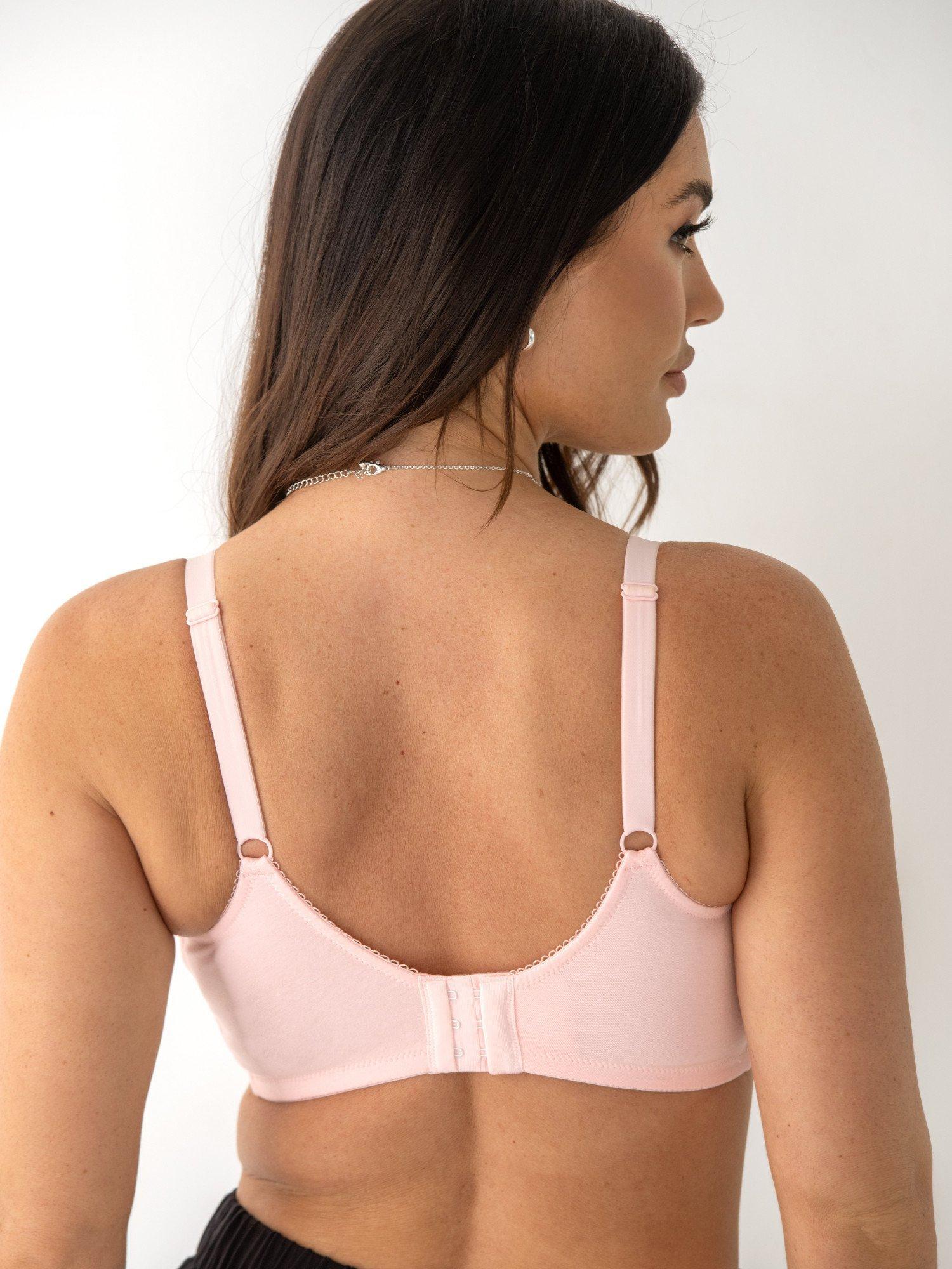 Product image 4 of 6, which shows Pour Moi Love to Lounge Cotton Nursing Bra, Soft Pink, 32C