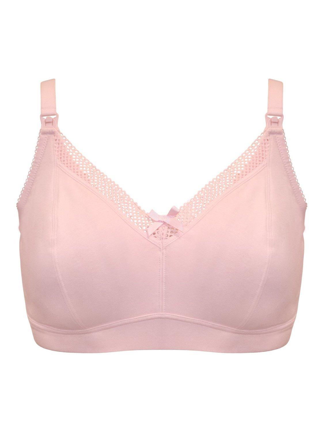 Product image 5 of 6, which shows Pour Moi Love to Lounge Cotton Nursing Bra, Soft Pink, 32C