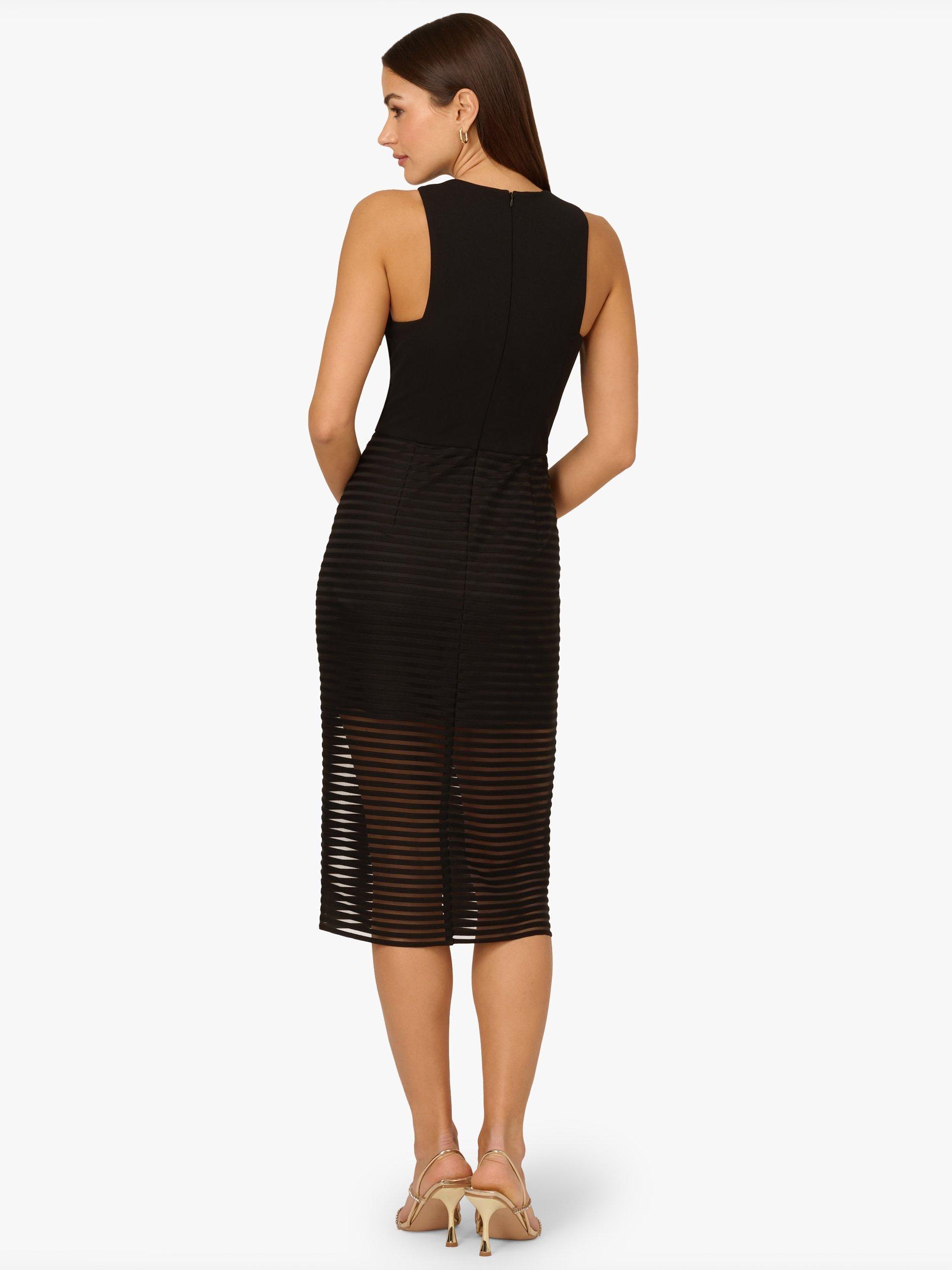 Product image 2 of 6, which shows Adrianna by Adrianna Papell Shadow Stripe Dress, Black, 6
