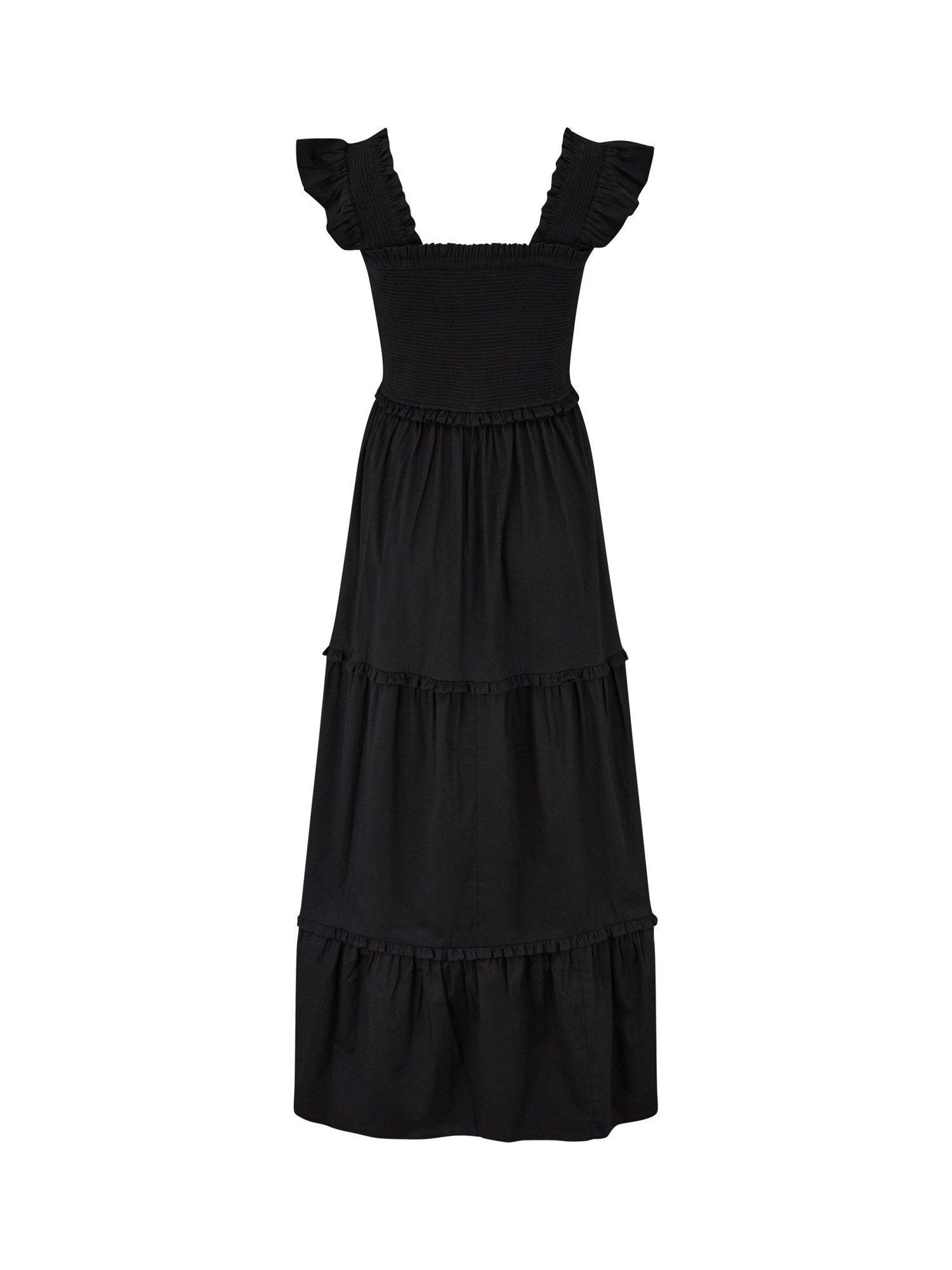 Product image 8 of 8, which shows Pour Moi Lucy Tier Maxi Dress, Black, 8