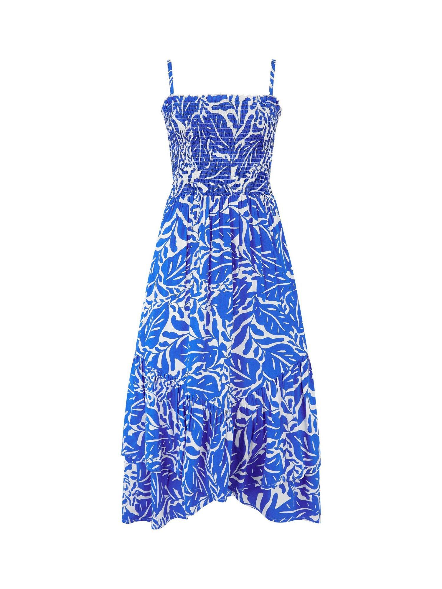 Product image 5 of 6, which shows Pour Moi Strapless Maxi Dress, Ultramarine/White, 8