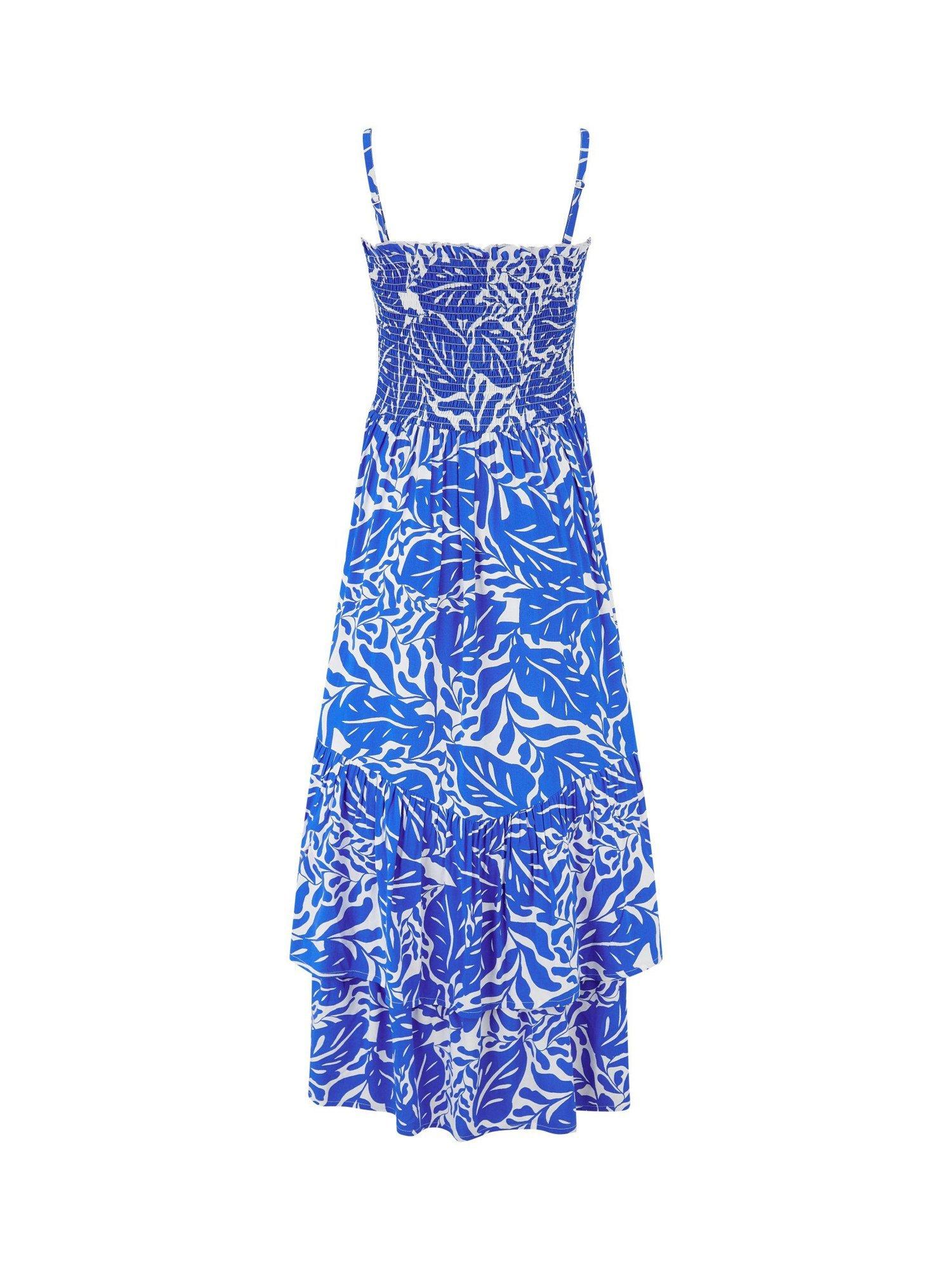 Product image 6 of 6, which shows Pour Moi Strapless Maxi Dress, Ultramarine/White, 8