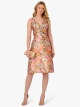 【海外限定】AdriannaPapell ドレス☆Red Soutache Rosette Midi Adrianna Papell Women's Soutache Rosette Midi Dress, Red at