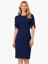 Gina Bacconi Macie Faux Wrap Jersey Dress, Cobalt