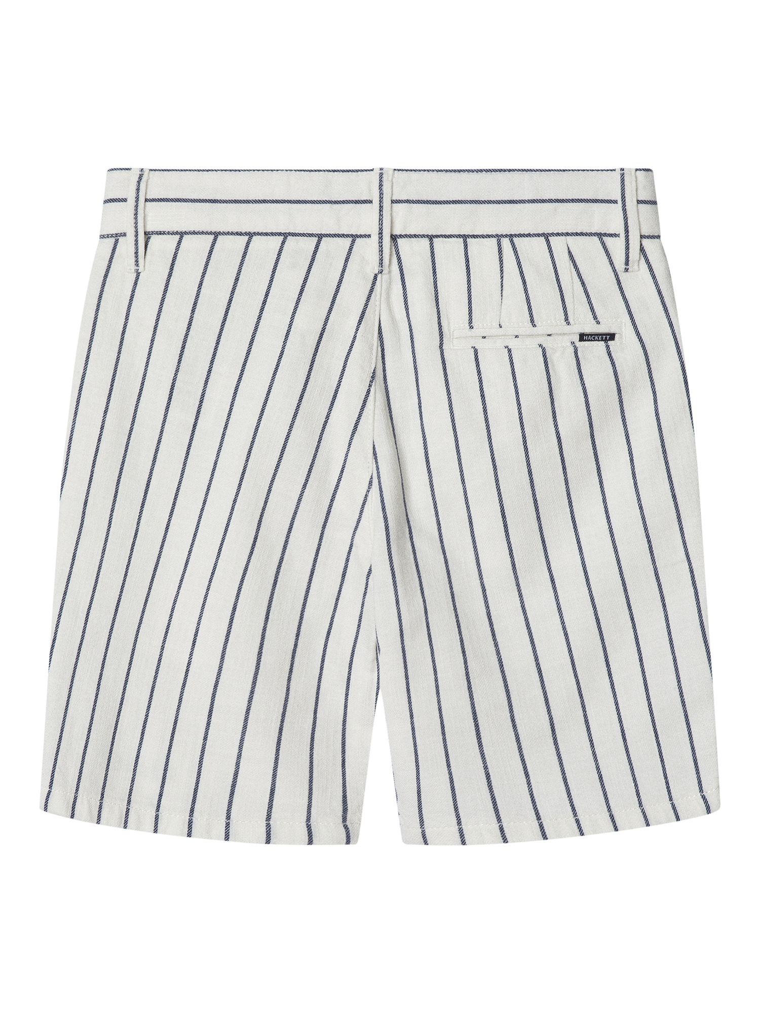 Product image 2 of 4, which shows Hackett London Kids' Cotton Stripe Chino Shorts, Off White, 2 years