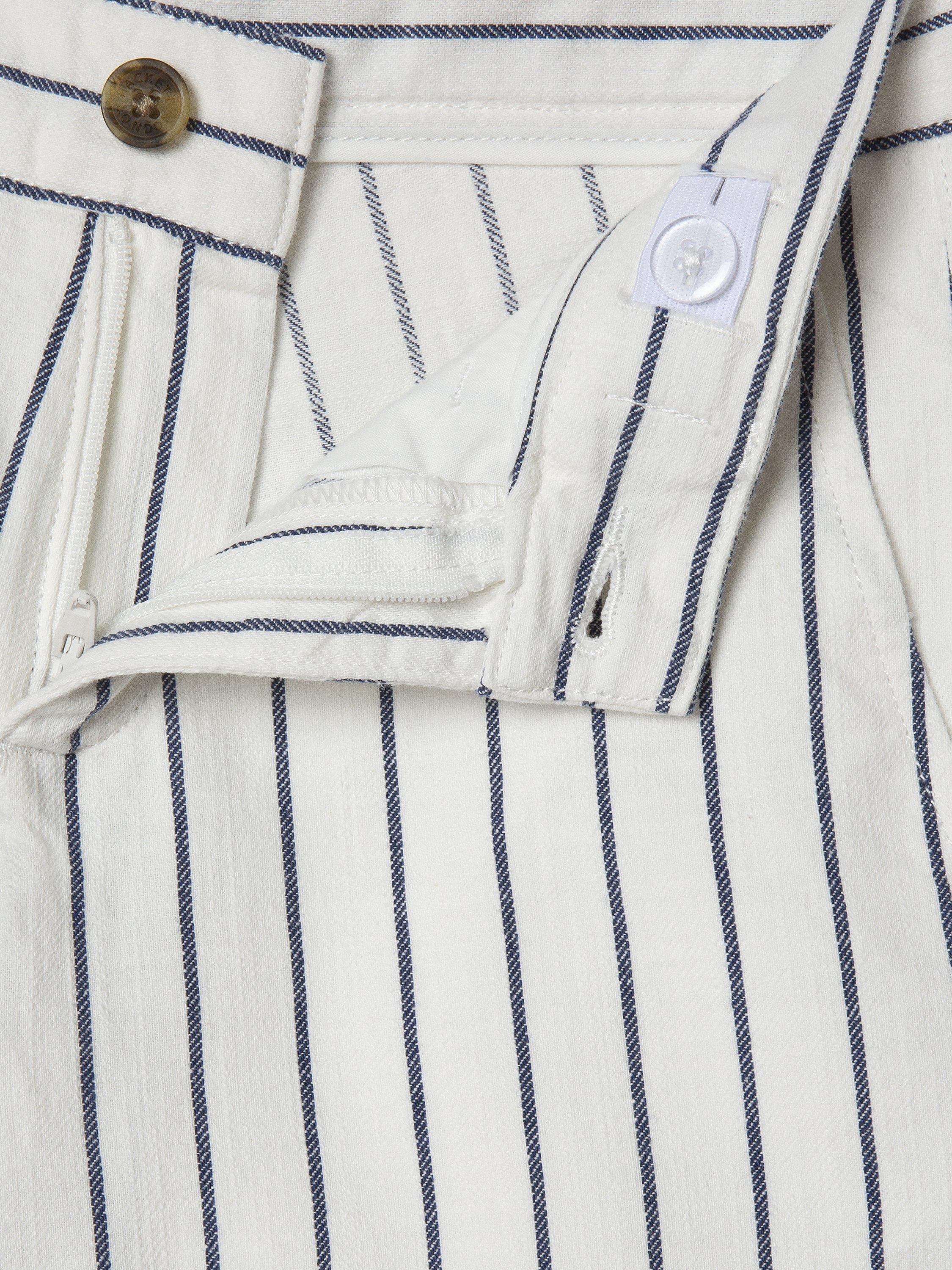 Product image 3 of 4, which shows Hackett London Kids' Cotton Stripe Chino Shorts, Off White, 2 years