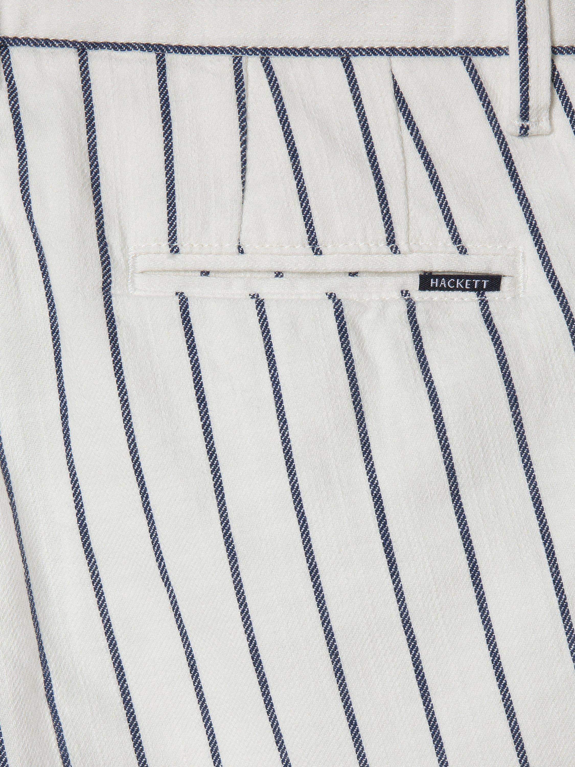 Product image 4 of 4, which shows Hackett London Kids' Cotton Stripe Chino Shorts, Off White, 2 years
