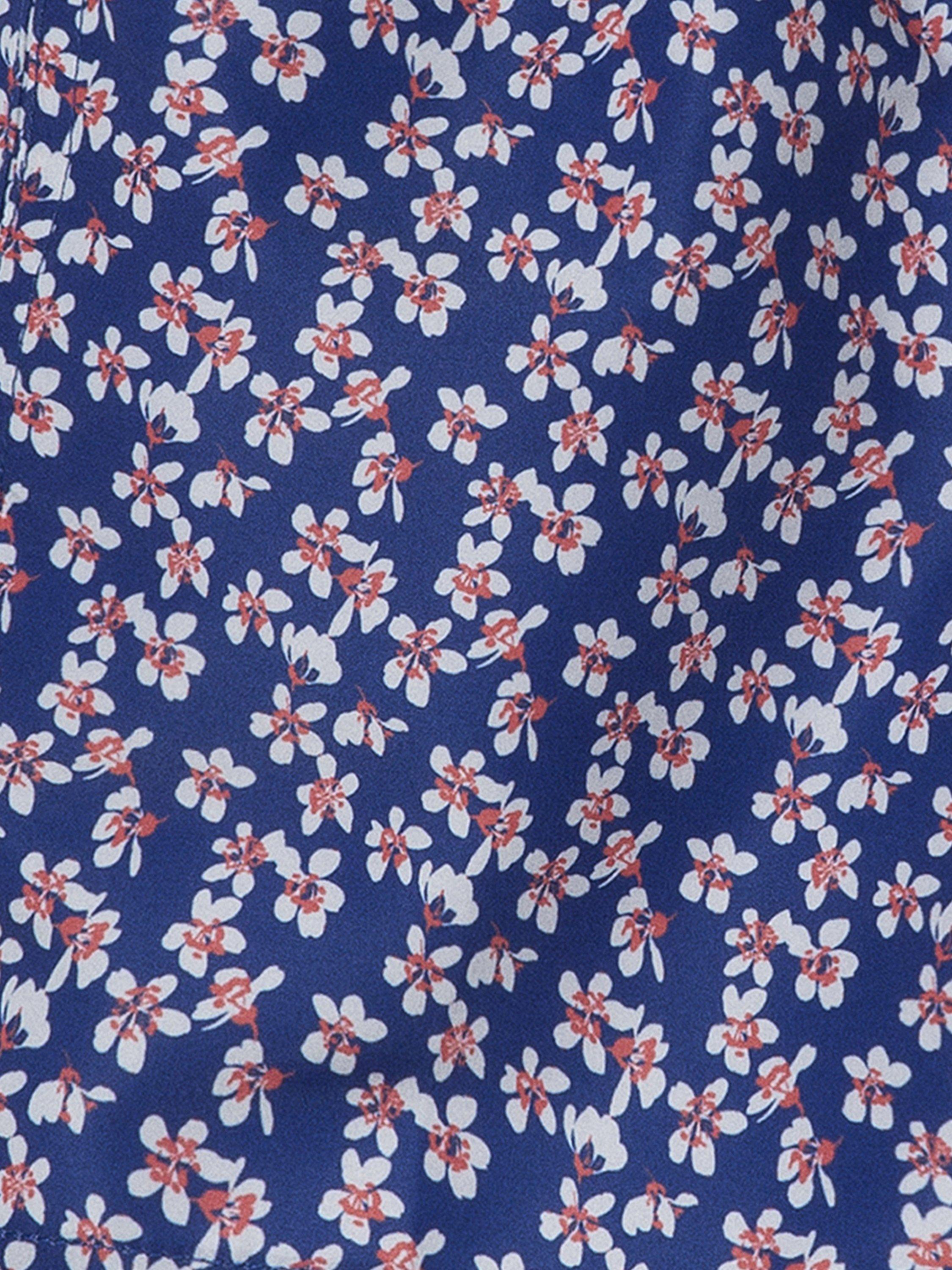 Product image 4 of 4, which shows Hackett London Kids' Floral Print Drawstring Swim Shorts, French Blue, 9 years
