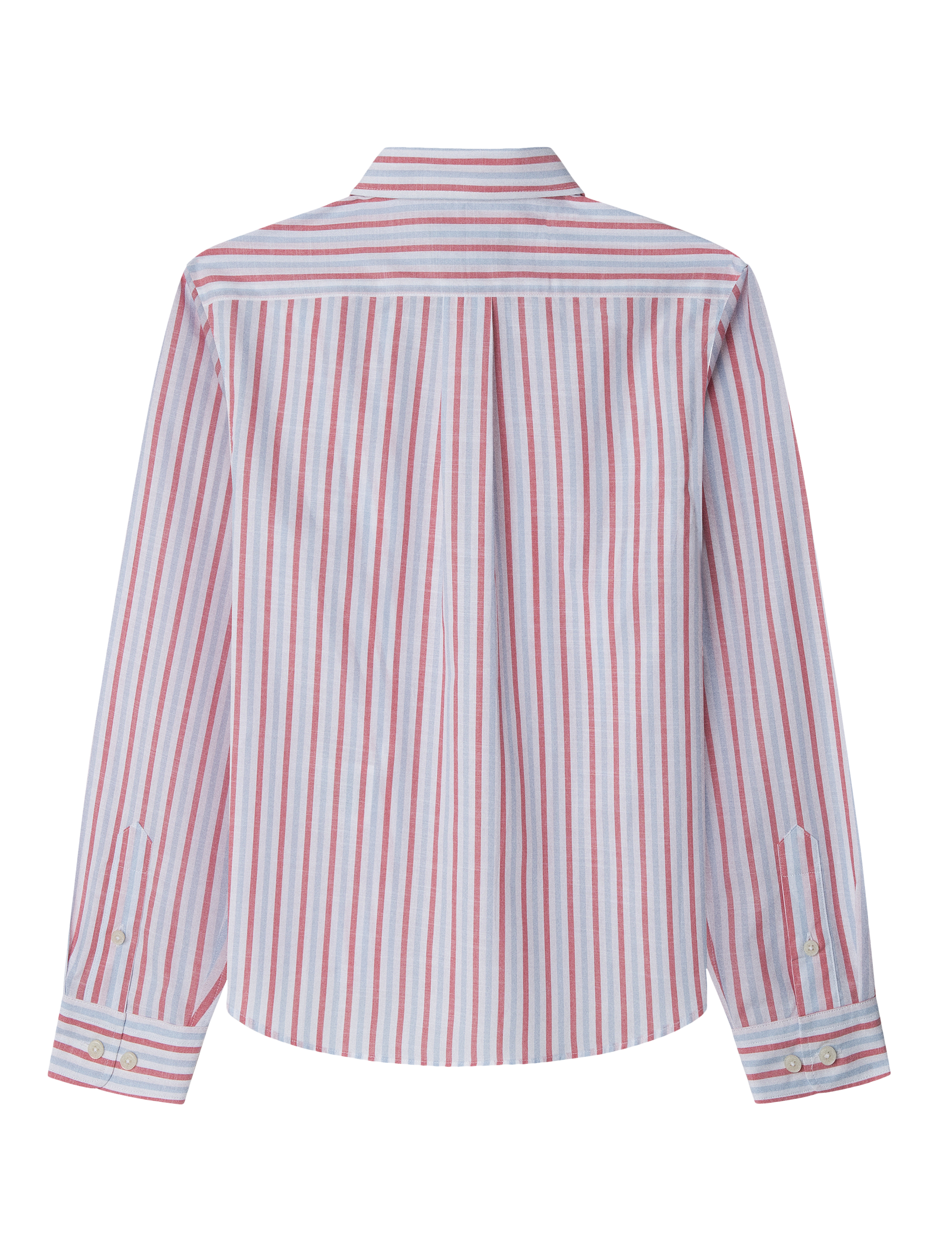 Product image 2 of 4, which shows Hackett London Kids' Brompton Cotton Stripe Shirt, Coral Pink, 15 years