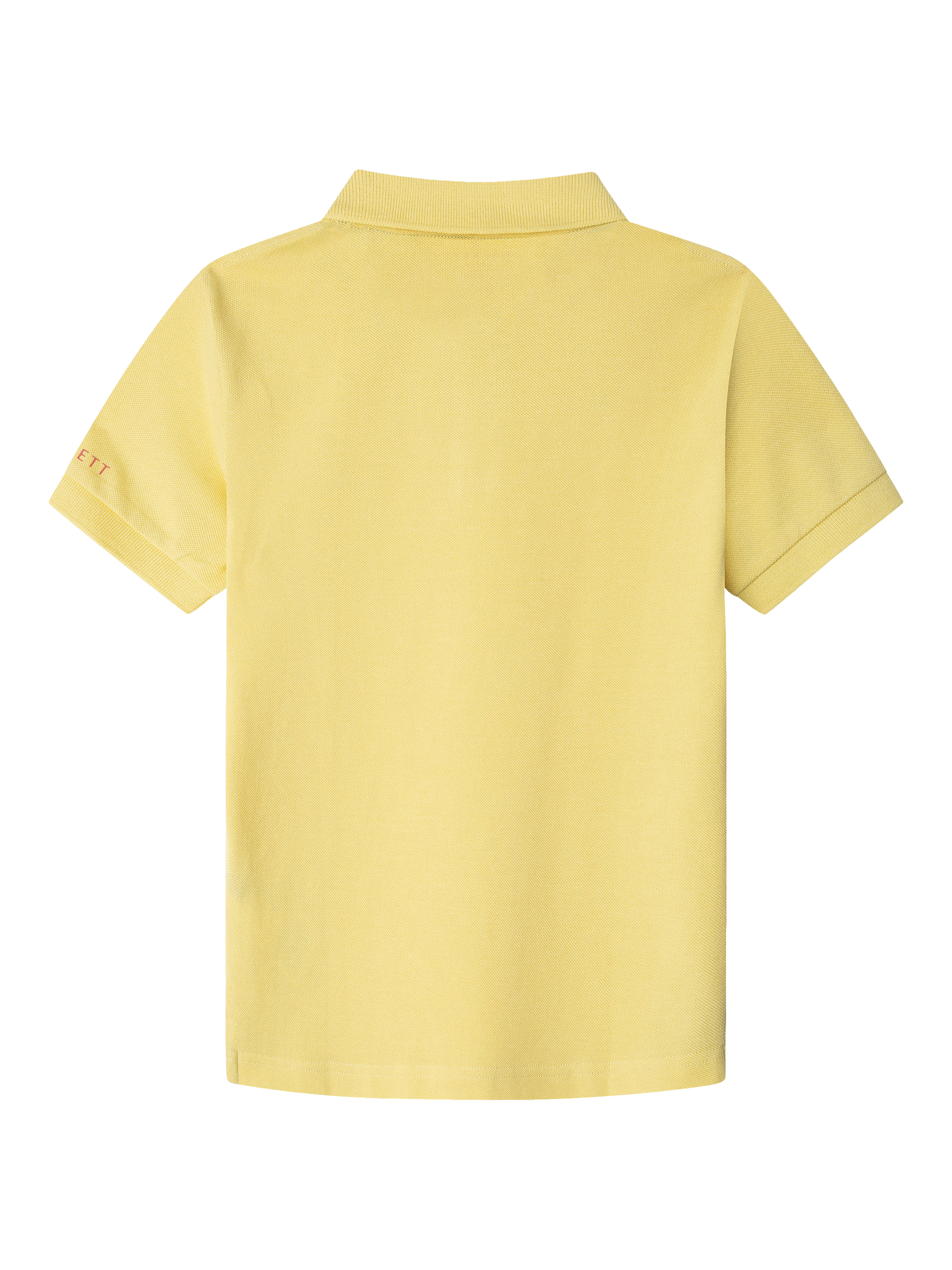 Product image 2 of 4, which shows Hackett London Kids' Cotton Pique Slim Fit Polo Shirt, Soft Yellow, 2 years