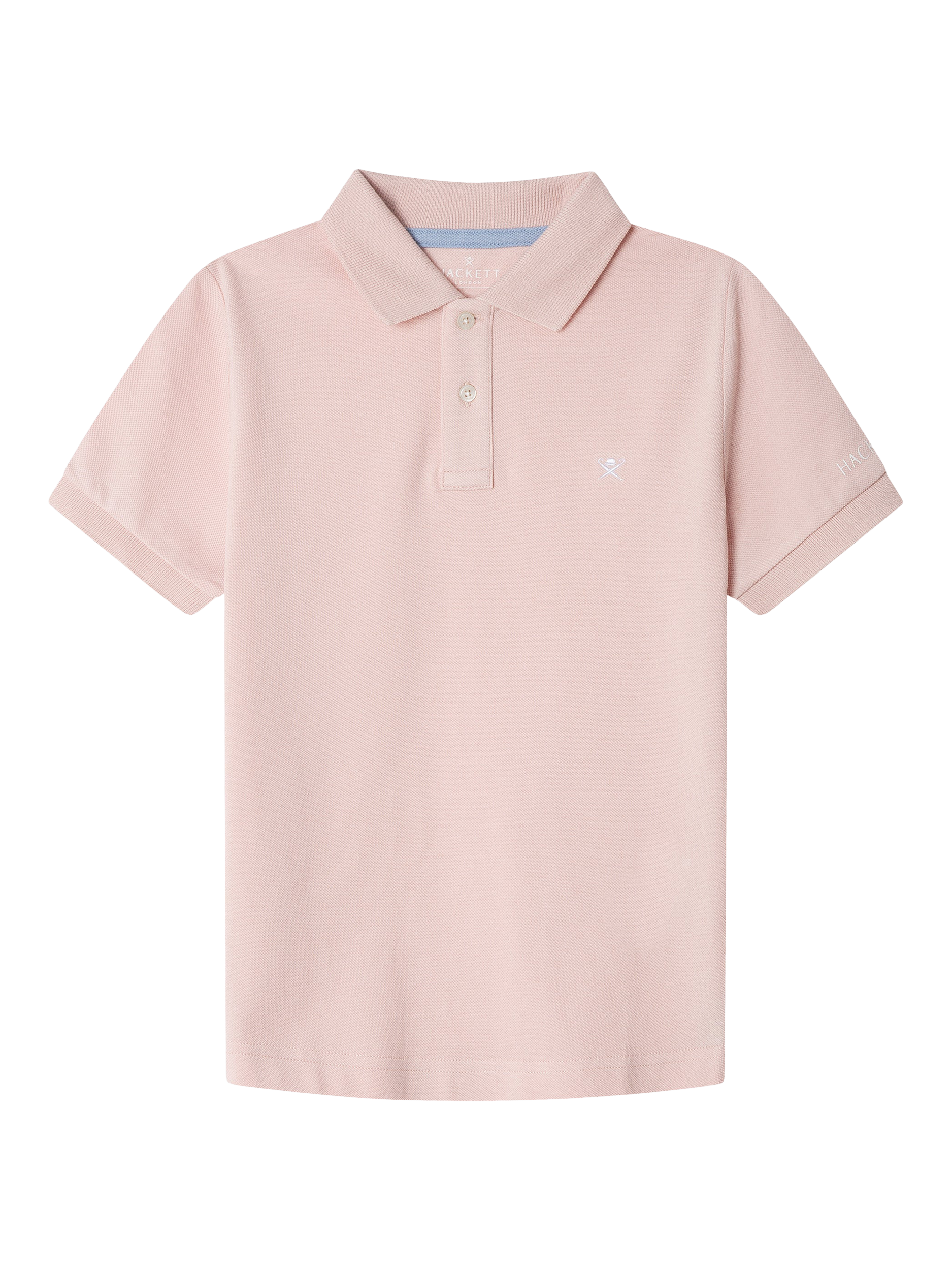 Product image 1 of 4, which shows Hackett London Kids' Cotton Pique Slim Fit Polo Shirt, Summer Pink, 2 years