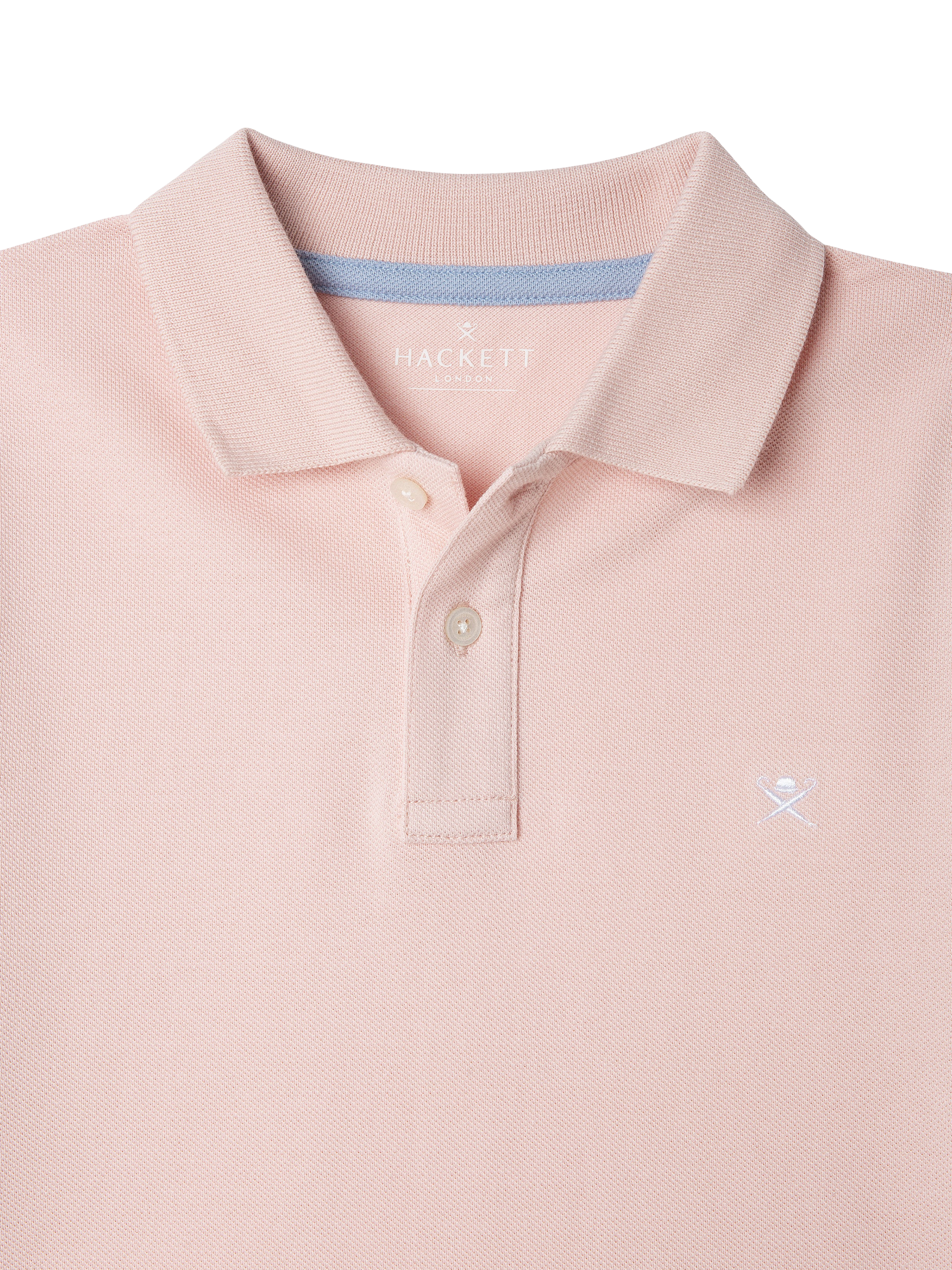 Product image 3 of 4, which shows Hackett London Kids' Cotton Pique Slim Fit Polo Shirt, Summer Pink, 2 years
