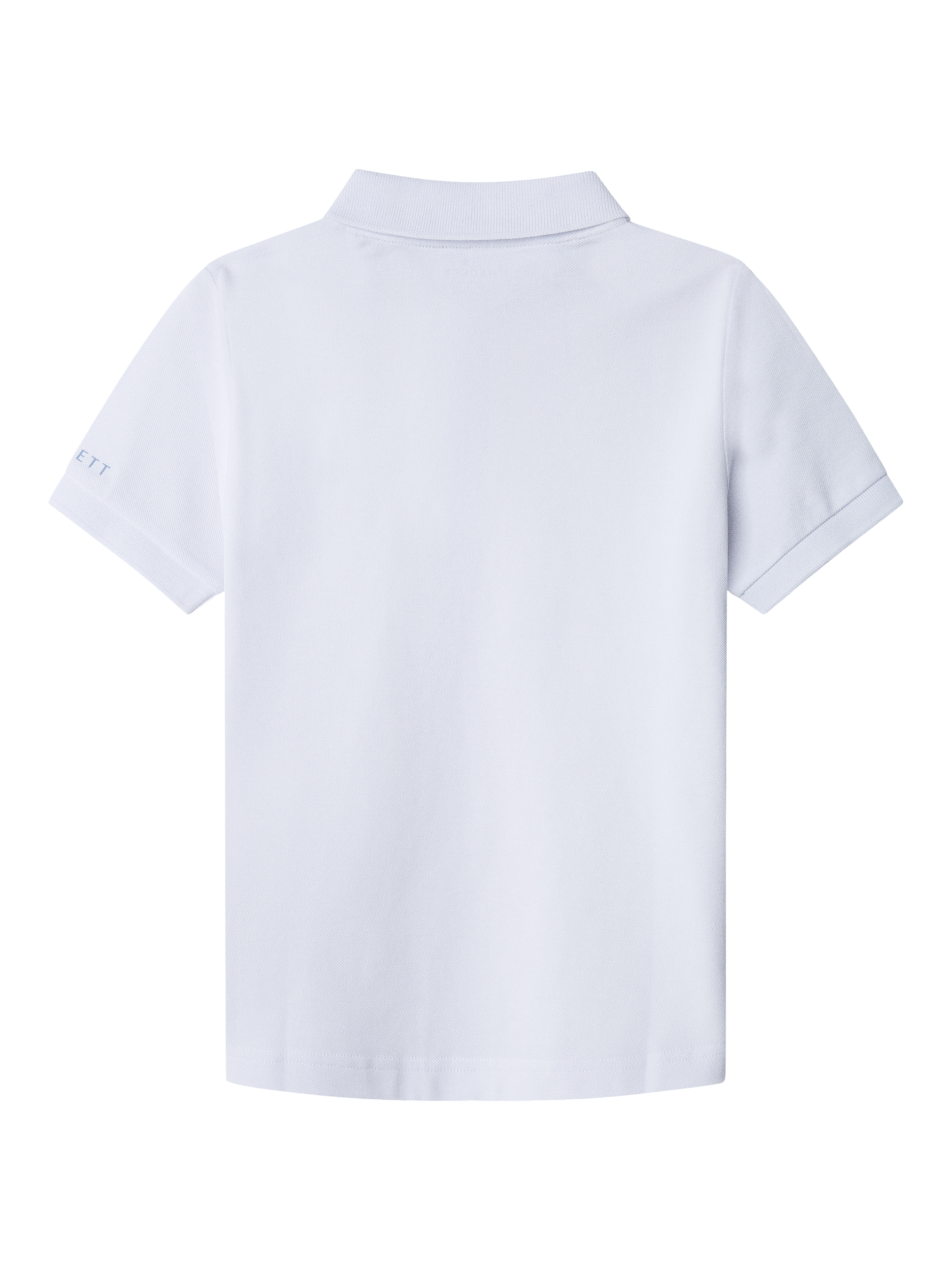 Product image 2 of 4, which shows Hackett London Kids' Cotton Pique Slim Fit Polo Shirt, Optic White, 2 years