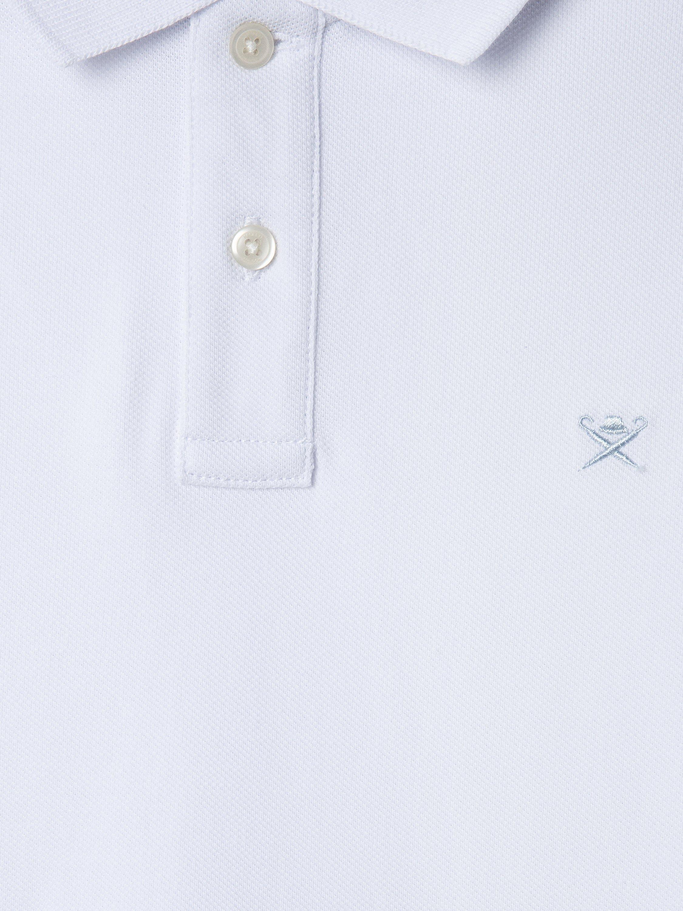 Product image 4 of 4, which shows Hackett London Kids' Cotton Pique Slim Fit Polo Shirt, Optic White, 2 years