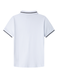 Hackett London Kids' Cotton Tipped Slim Fit Polo Shirt, White