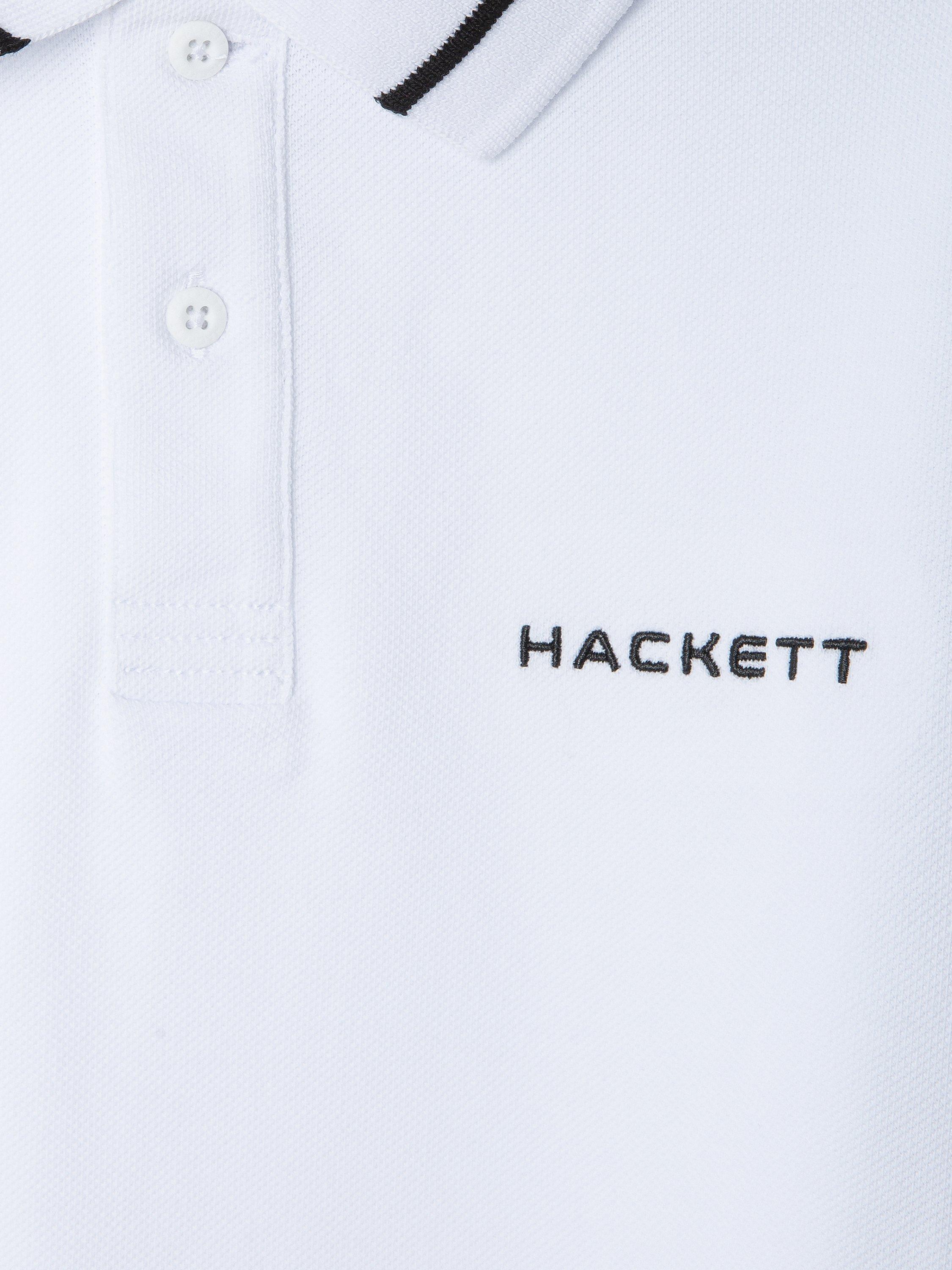 Product image 4 of 4, which shows Hackett London Kids' Cotton Tipped Slim Fit Polo Shirt, White, 15 years