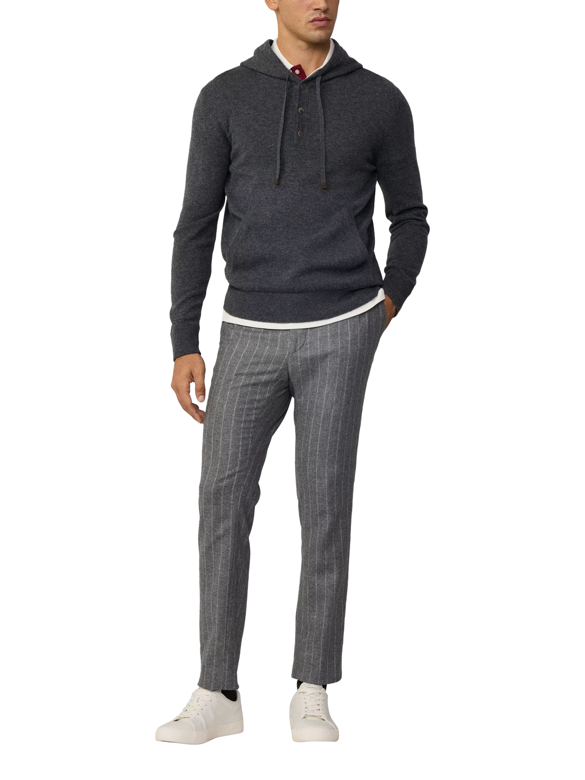 RD2000様Hackett London Cashmere100%　チェスタ HACKETT LONDON Sweatshirt in light gray