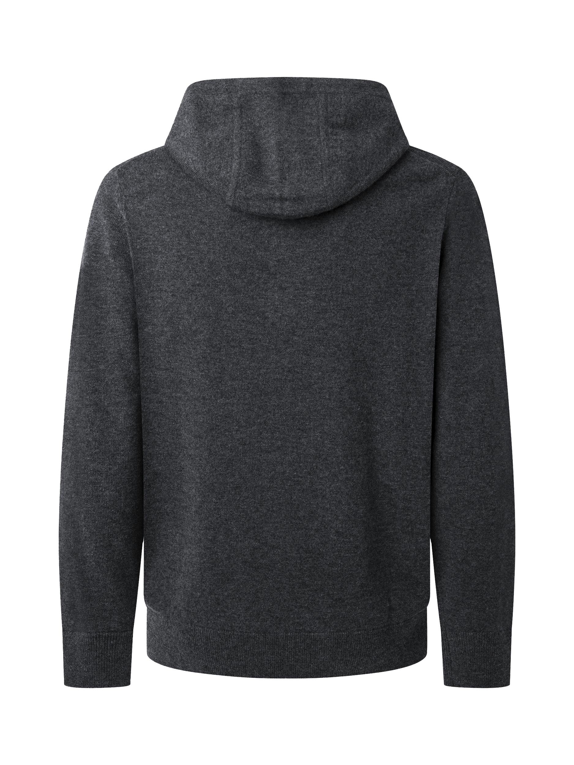 Product image 6 of 6, which shows Hackett London Merino Wool Cashmere Mix Knitted Hoodie, Granite Grey, XXXL