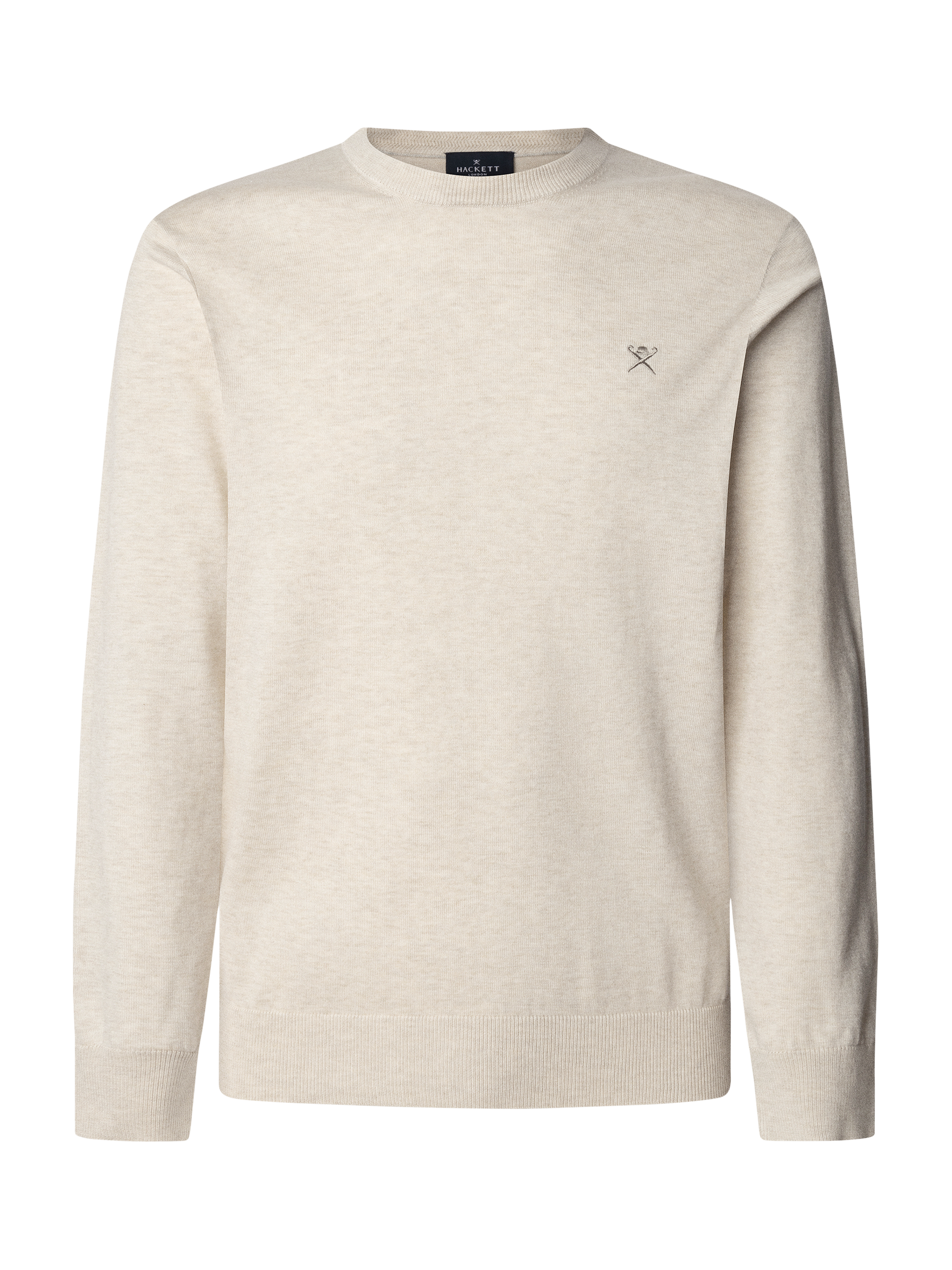 Product image 5 of 6, which shows Hackett London Cotton Silk Mix Crew Neck Jumper, Optic White, XXL