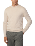 Hackett London Cotton Cashmere Mix Crew Neck Jumper, Off White