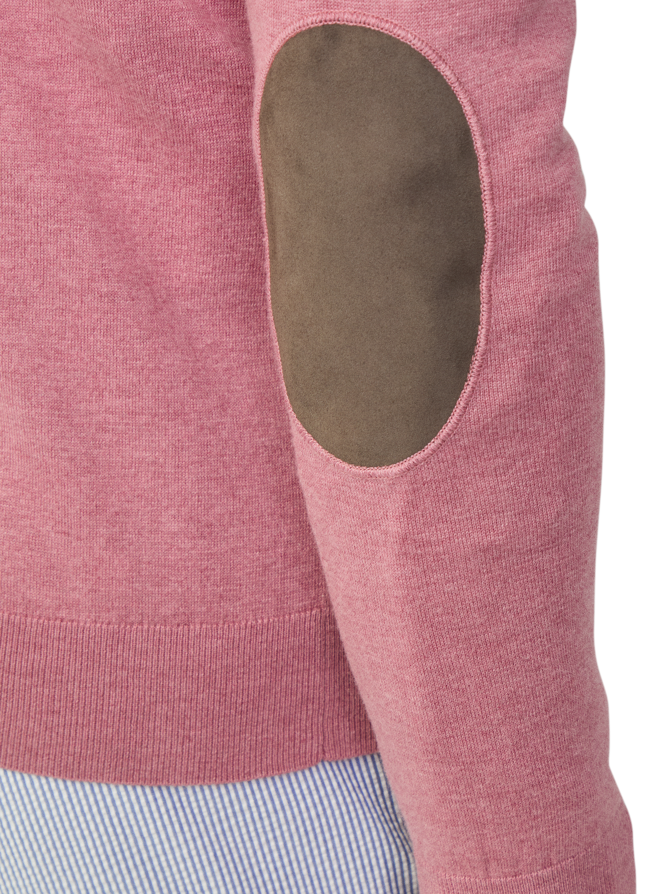 Product image 5 of 7, which shows Hackett London Cotton & Cashmere Blend V-Neck Jumper, Berry Red, XS