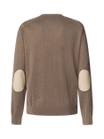 Hackett London Cotton Cashmere Blend V-Neck Jumper, Fawn Beige