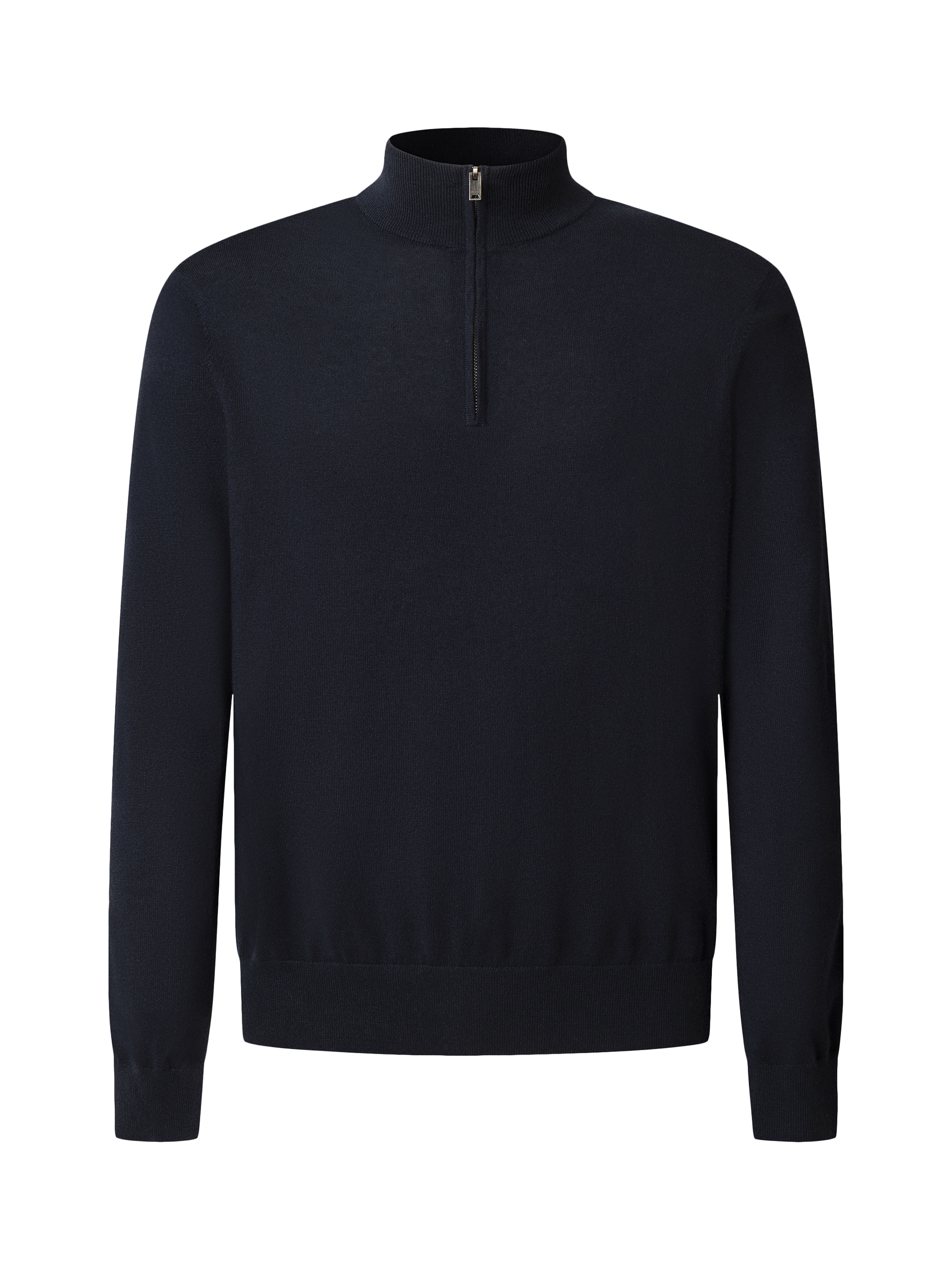 Product image 6 of 7, which shows Hackett London Cotton & Cashmere Quarter-Zip Jumper, Midnight Blue, XS