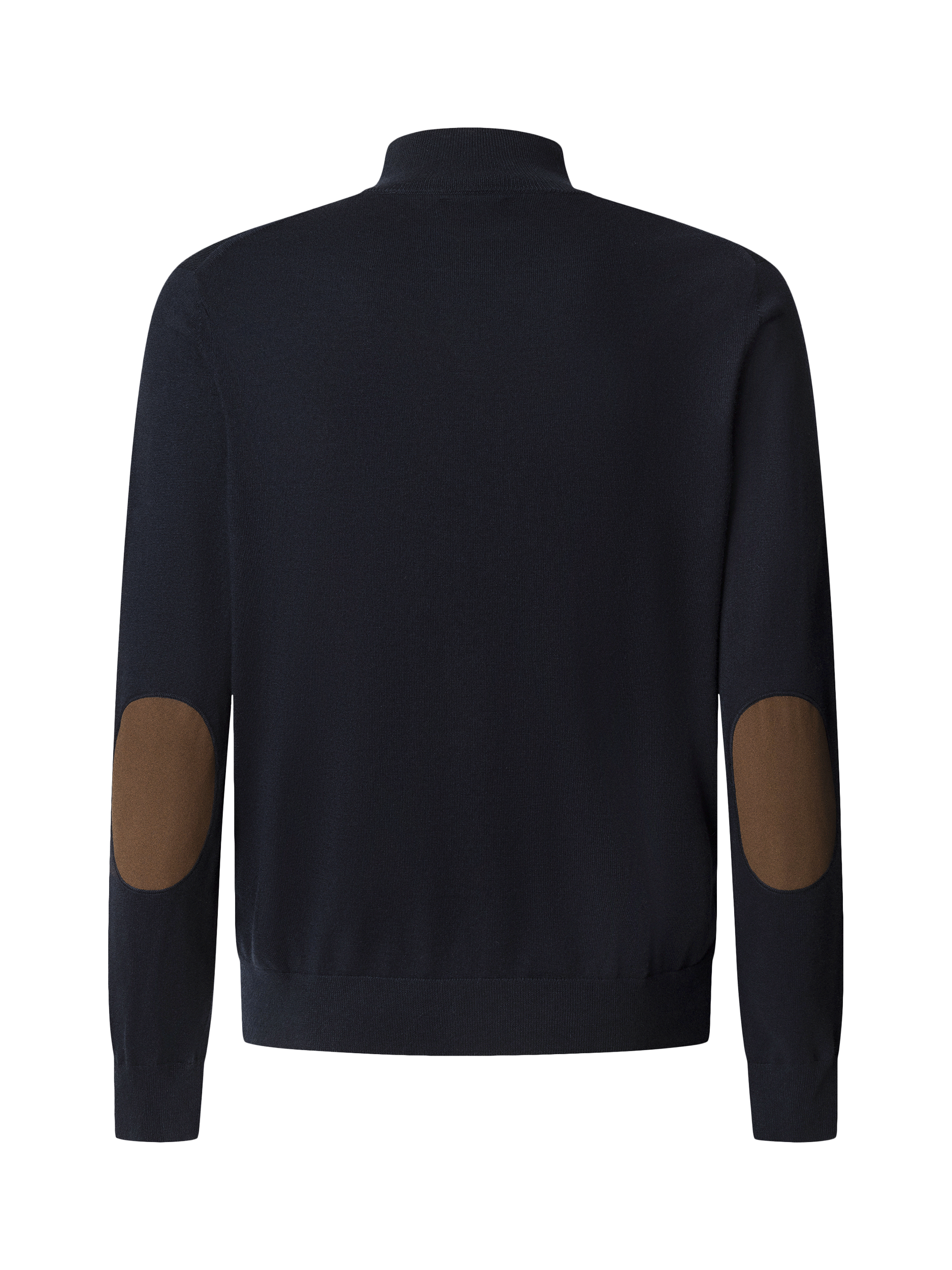 Product image 7 of 7, which shows Hackett London Cotton & Cashmere Quarter-Zip Jumper, Midnight Blue, XS