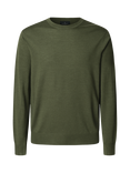 Hackett London Merino Wool Silk Blend Crew Neck Jumper, Thyme Green, Thyme Green