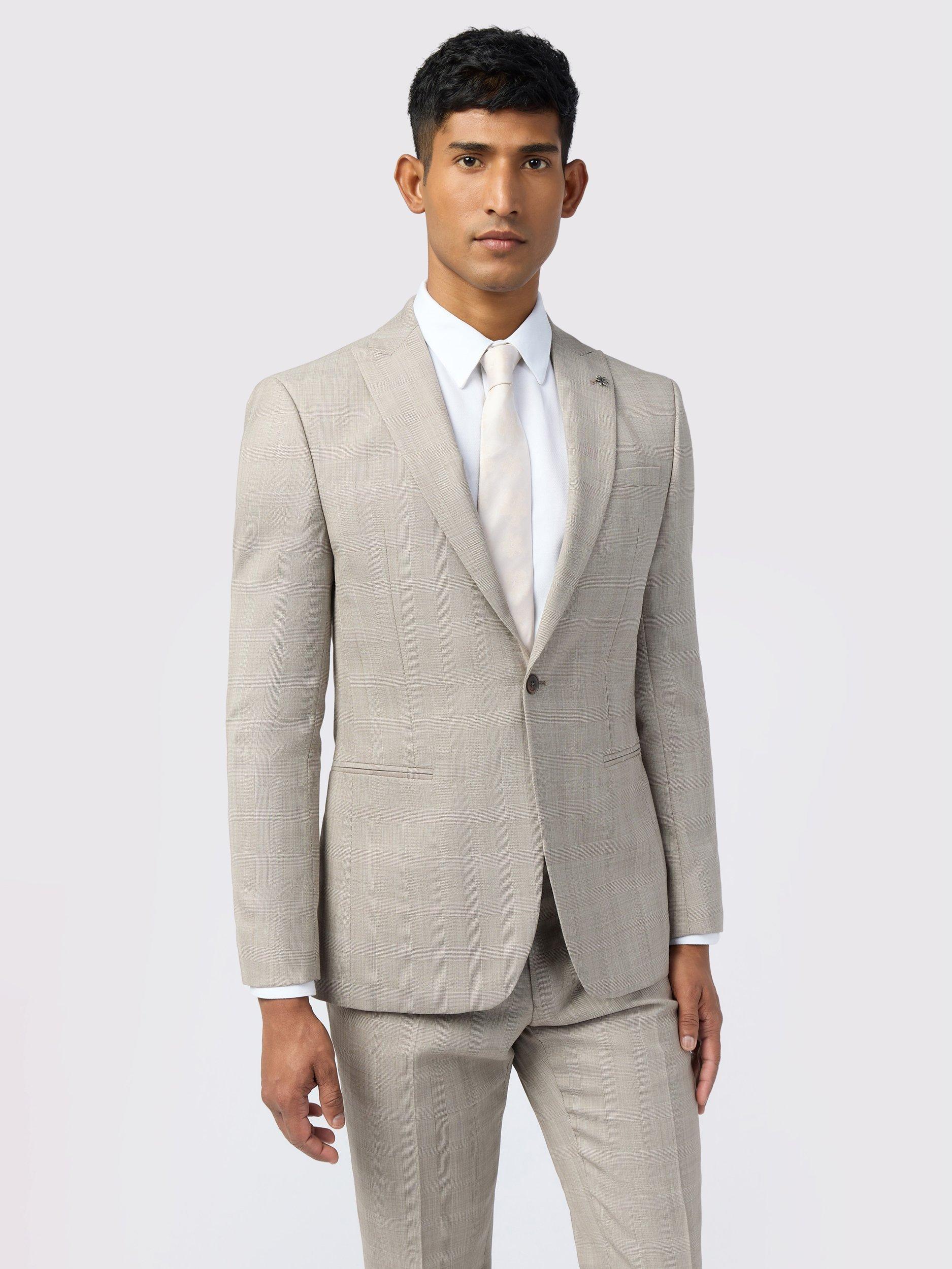 Product image 1 of 7, which shows Ted Baker Donne Wool Blend Suit Jacket, Taupe, 38R