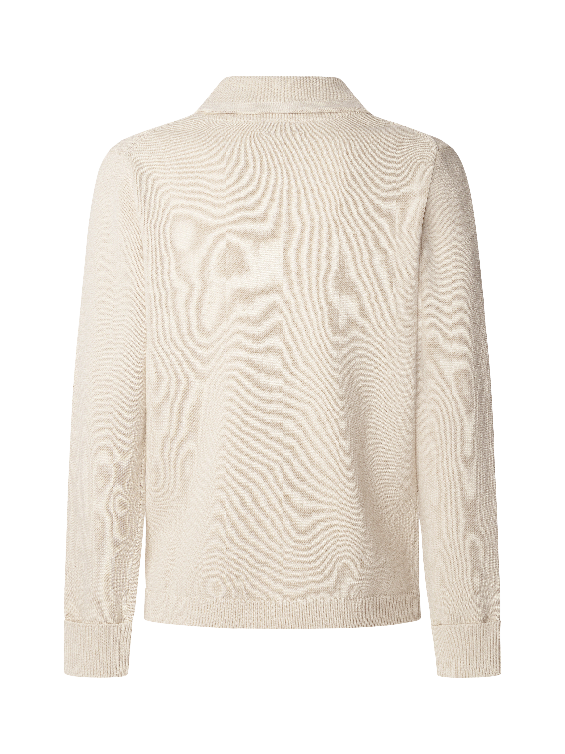 Product image 7 of 7, which shows Hackett London Cotton & Linen Blend Shawl Cardigan, Linen Beige, XS