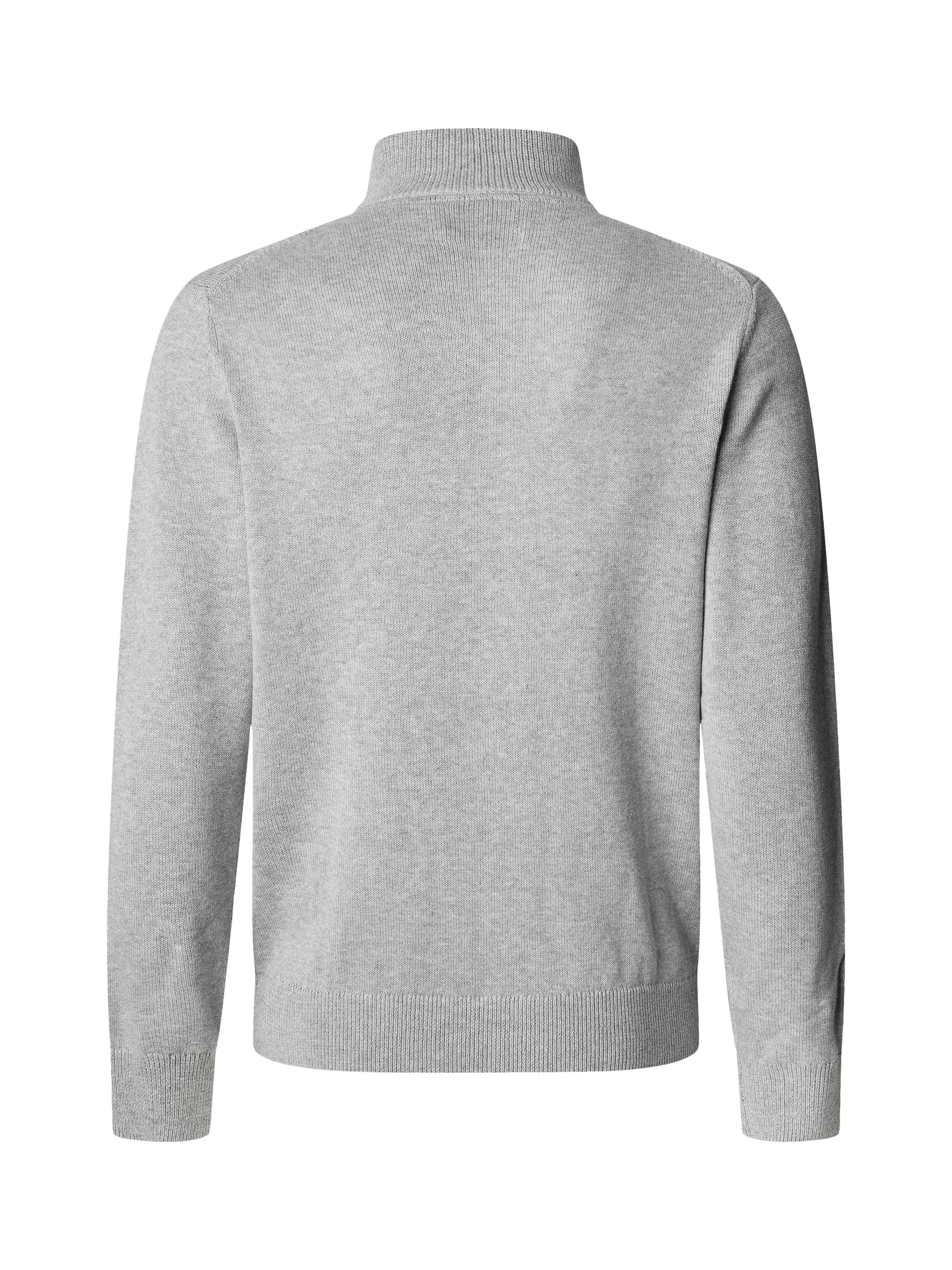 Product image 6 of 6, which shows Hackett London Cotton Quarter-Zip Jumper, Light Grey Marl, XXL