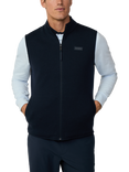 Hackett London Reversible Knitted Hybrid Gilet, Navy, Navy