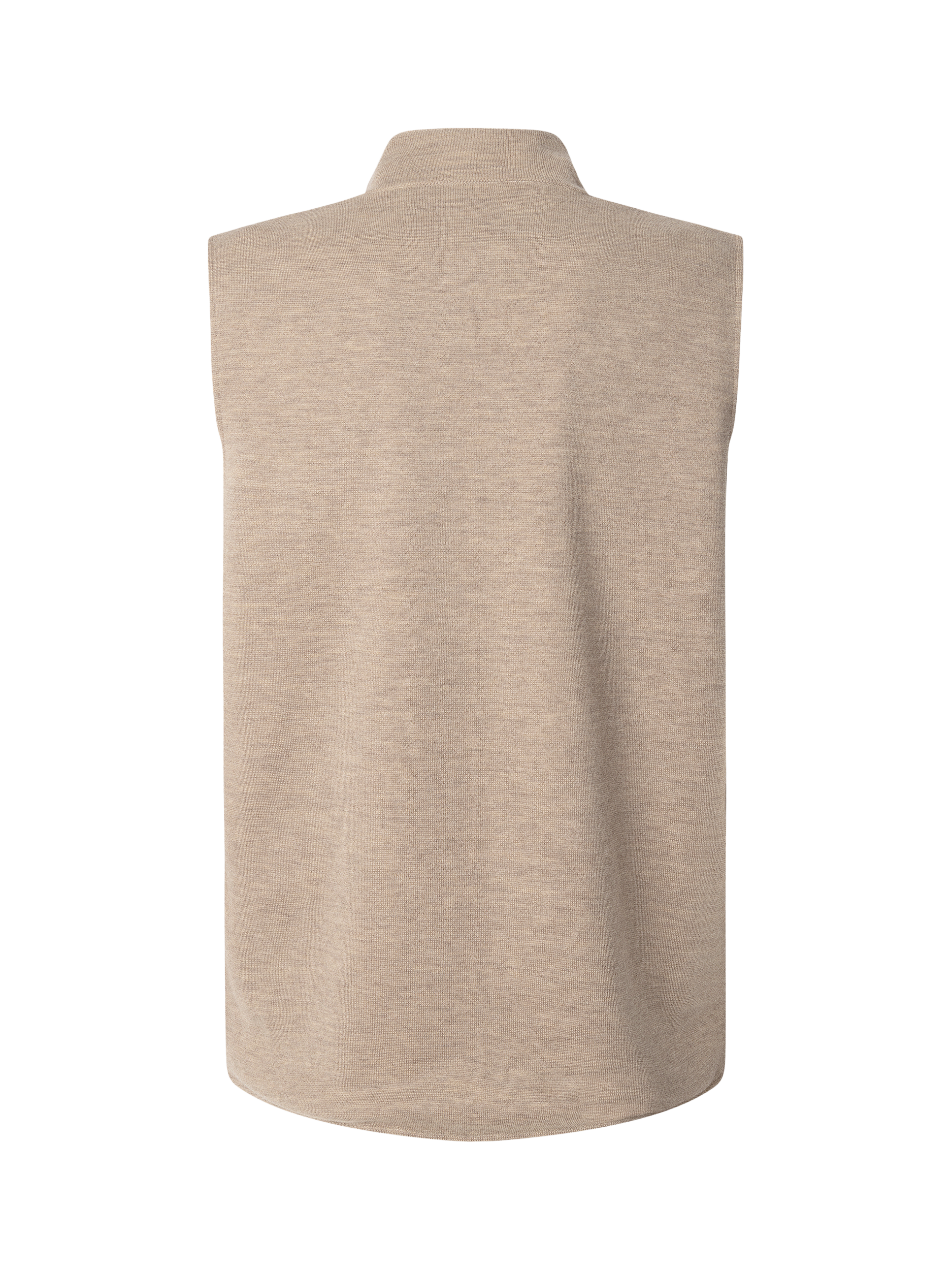 Product image 7 of 7, which shows Hackett London Merino Wool Knitted Hybrid Gilet, Pebble Beige, XXXL