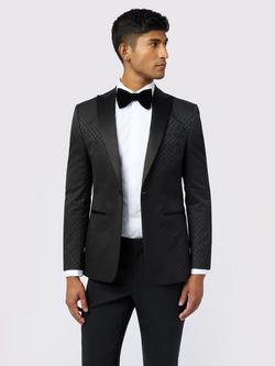 Ted Baker Sabine Slim Fit Diamond Jacquard Weave Dinner Jacket, Black, Black