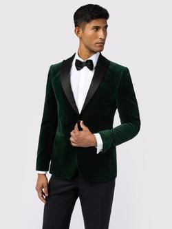 Ted Baker Tighe Slim Fit Velvet Dinner Jacket, Forest Green, Forest Green