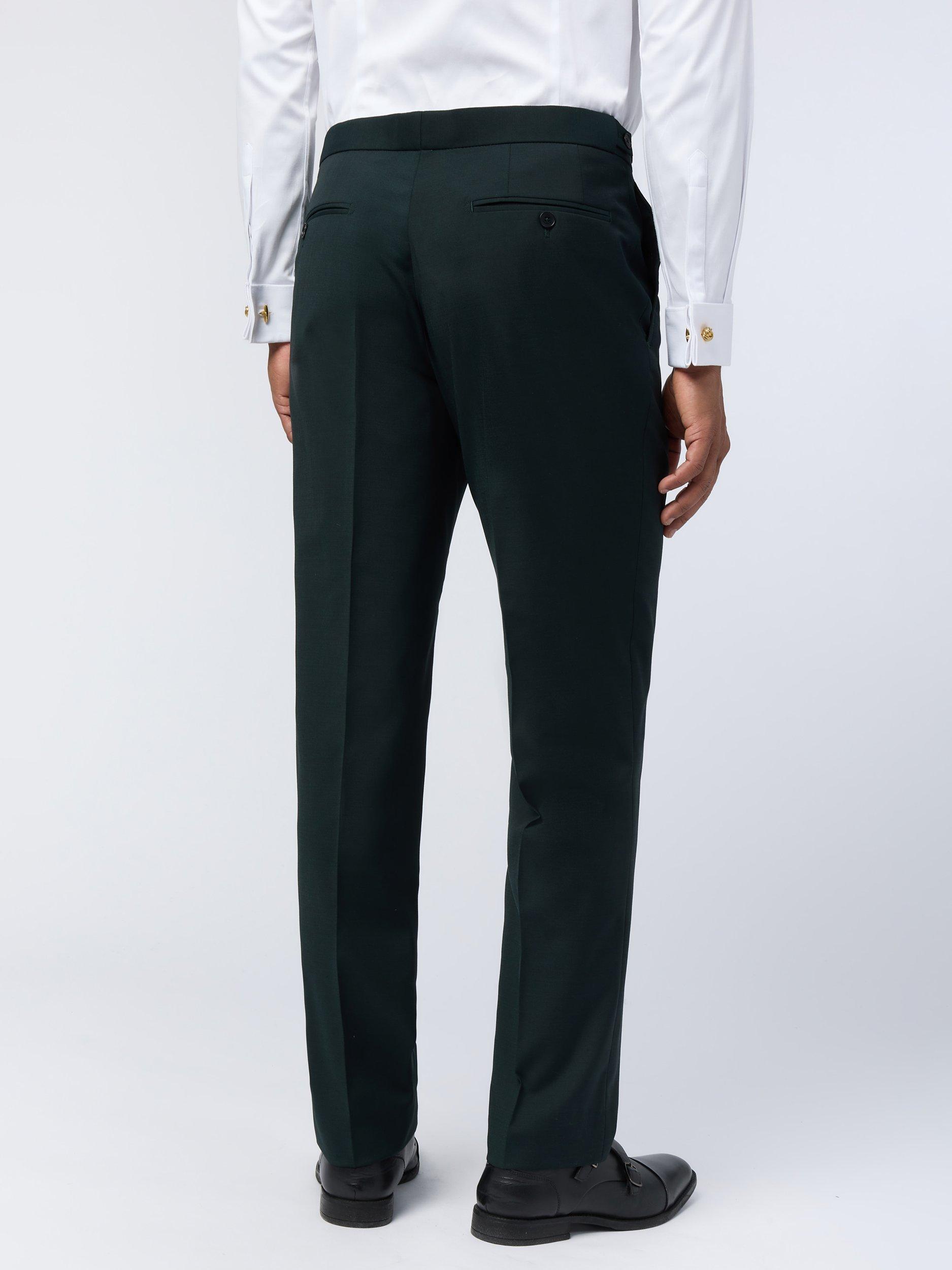 Product image 2 of 3, which shows Ted Baker Porteus Wool Blend Tailored Trousers, Forest Green, 32R