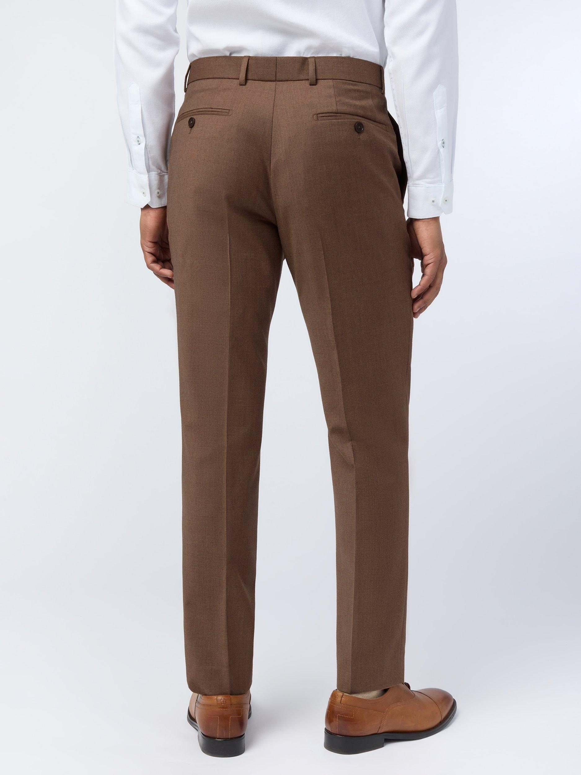 Product image 2 of 4, which shows Ted Baker Eliot Wool Blend Flannel Suit Trousers, Sunbaked, 32S