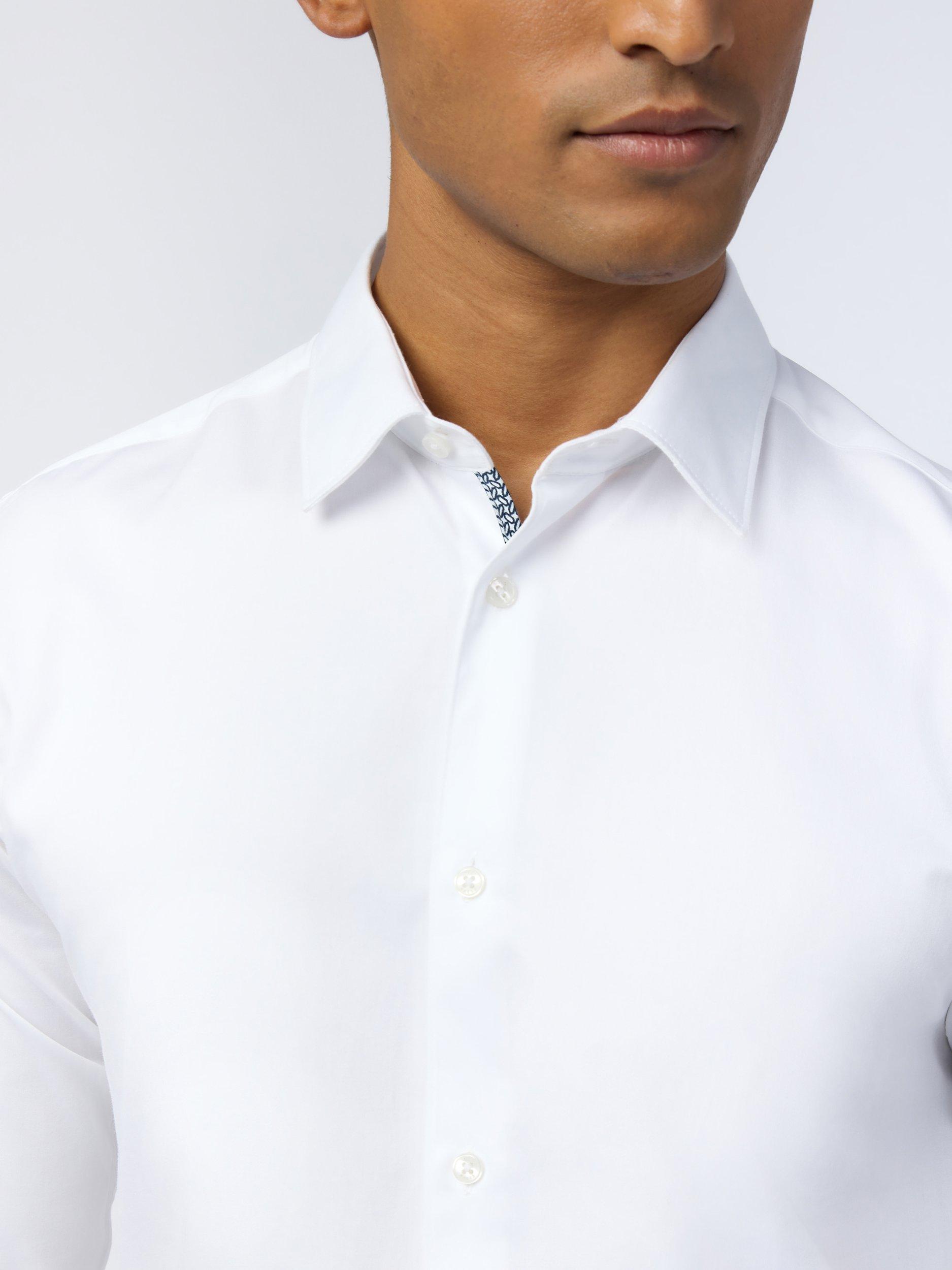 Product image 3 of 5, which shows Ted Baker Emile Cotton Blend Shirt, White, 15/R