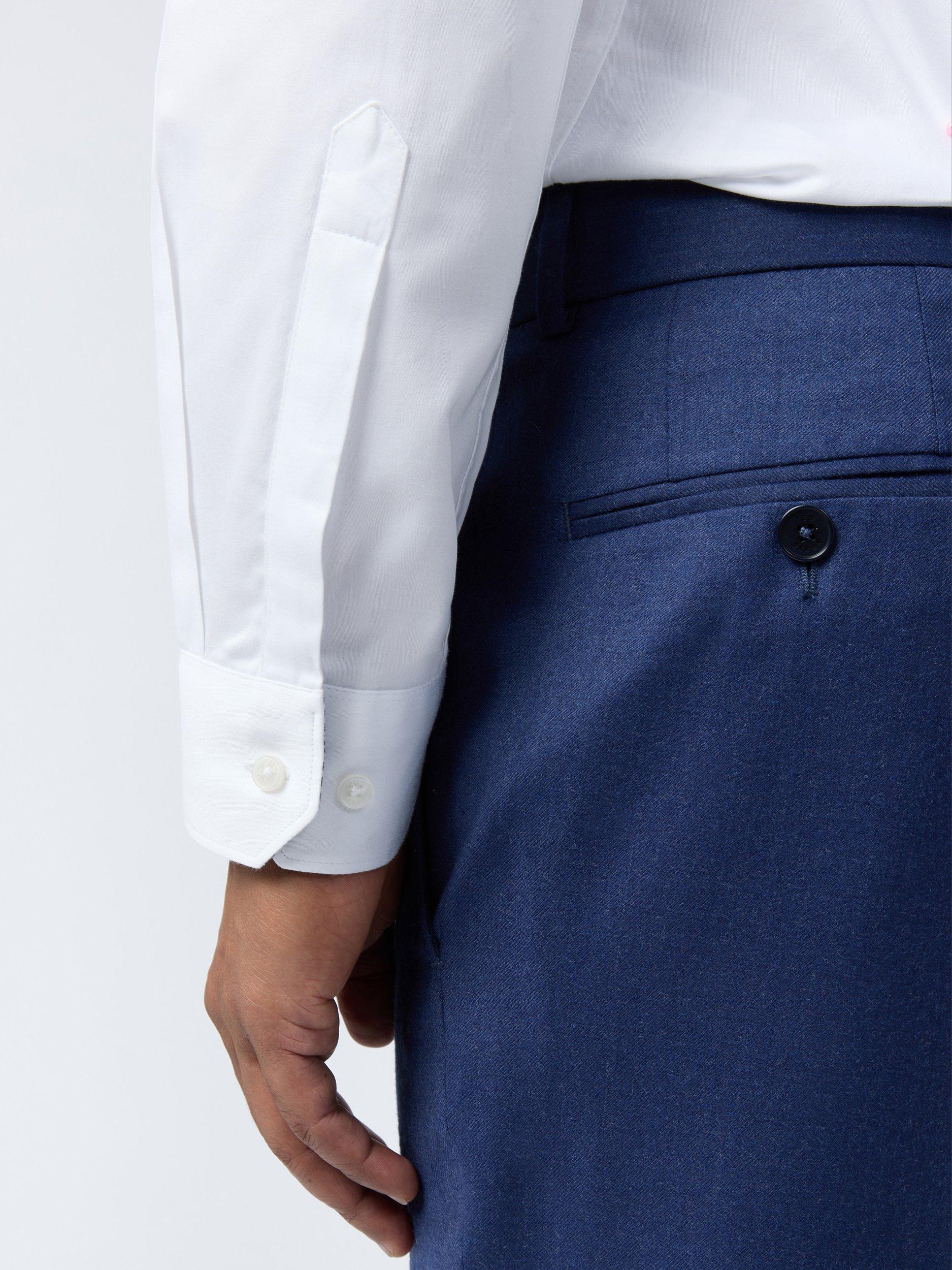 Product image 4 of 5, which shows Ted Baker Emile Cotton Blend Shirt, White, 15/R