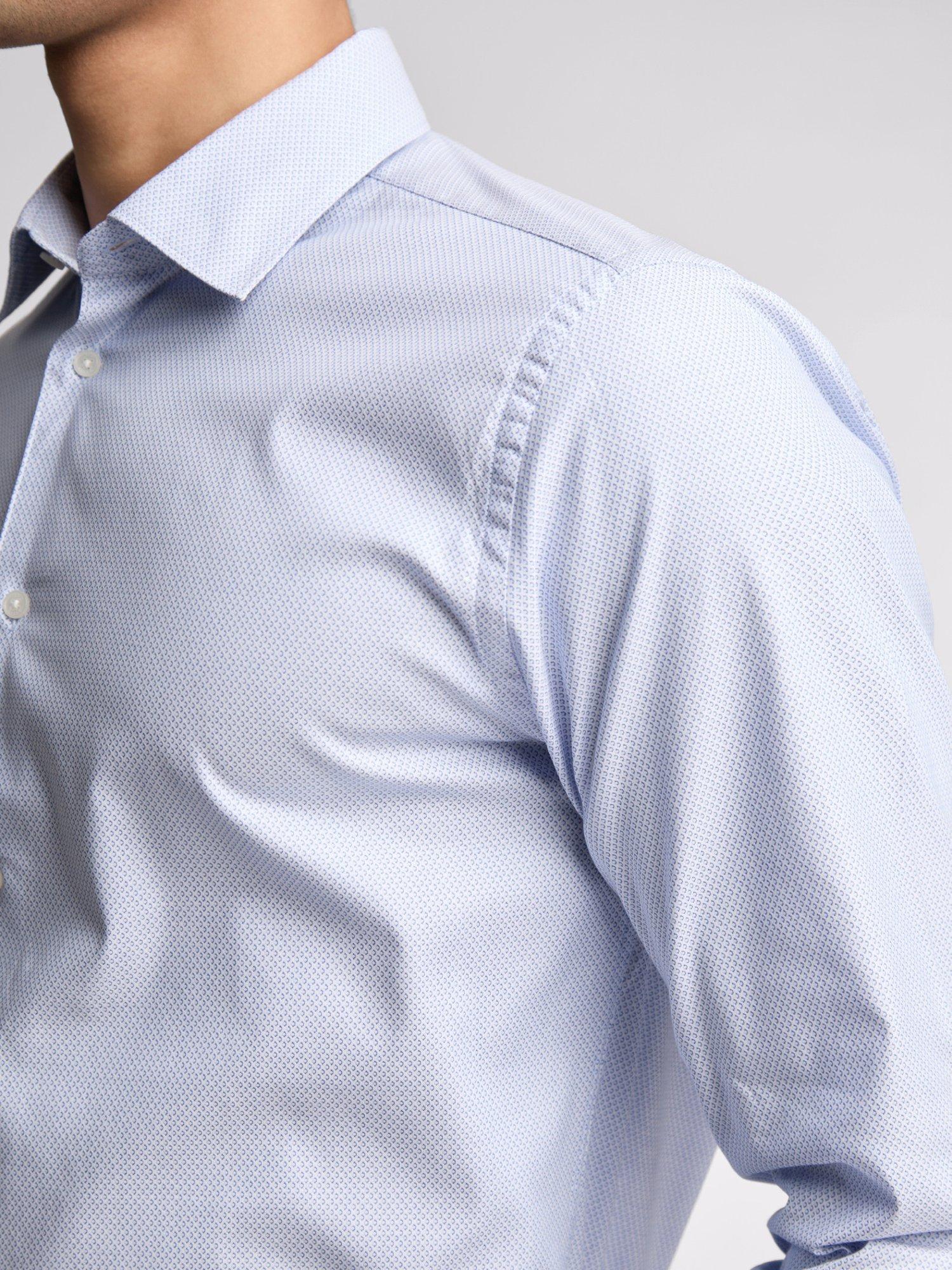 Product image 4 of 4, which shows Ted Baker Hart Cotton Blend Shirt, Blue, 16/R