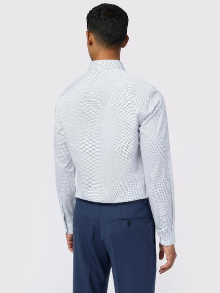 Ted Baker Ive Micro Print Cotton Blend Shirt - view 2, White Print