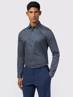 Ted Baker Milne Micro Print Cotton Blend Shirt, Navy Print