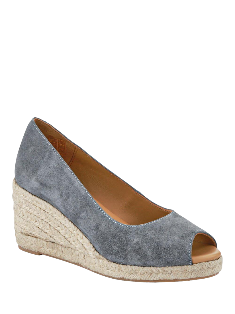 Product image 2 of 5, which shows Jones Bootmaker Biaggia Suede Wedge Heel Sandals, Grey, 3