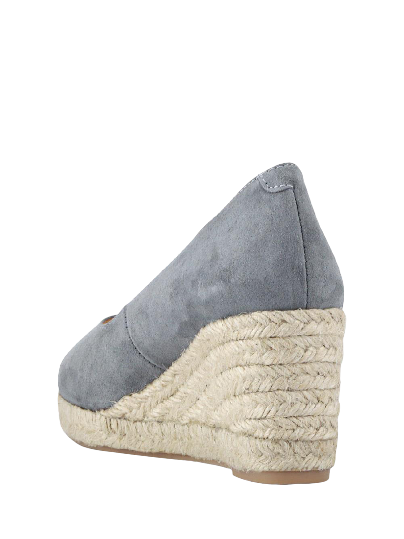 Product image 3 of 5, which shows Jones Bootmaker Biaggia Suede Wedge Heel Sandals, Grey, 3