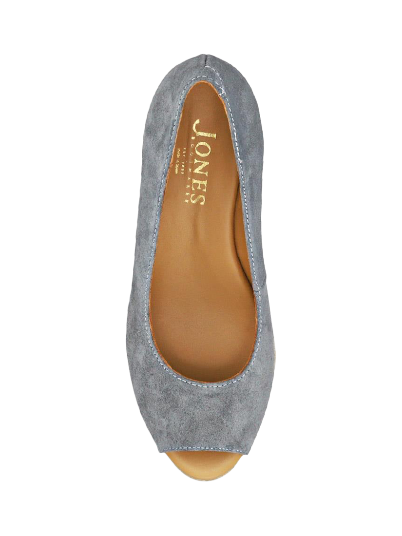 Product image 4 of 5, which shows Jones Bootmaker Biaggia Suede Wedge Heel Sandals, Grey, 3