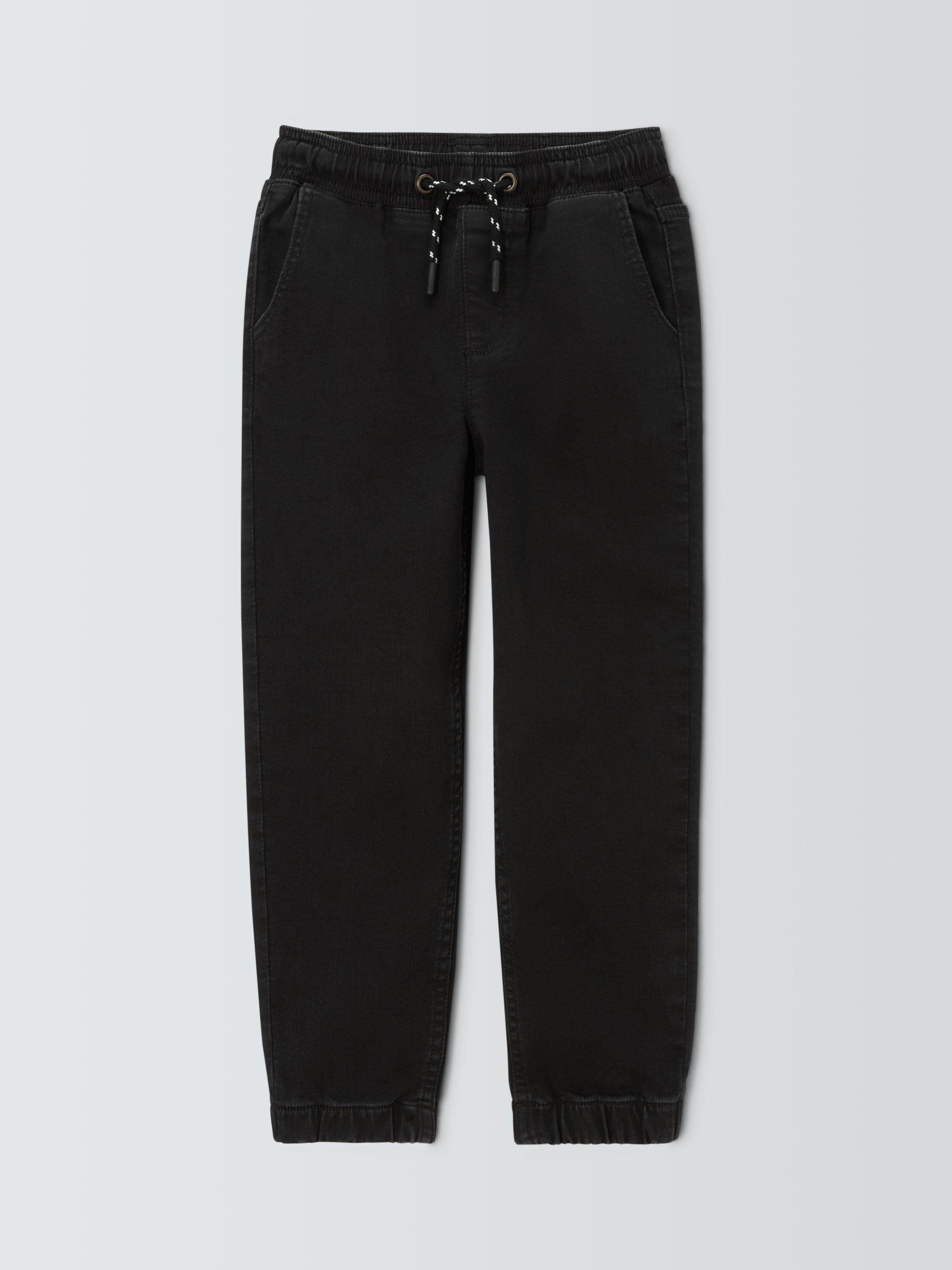 Product image 3 of 6, which shows John Lewis Boy's Drawstring Denim Joggers, Blue Mid Wash, 3 years