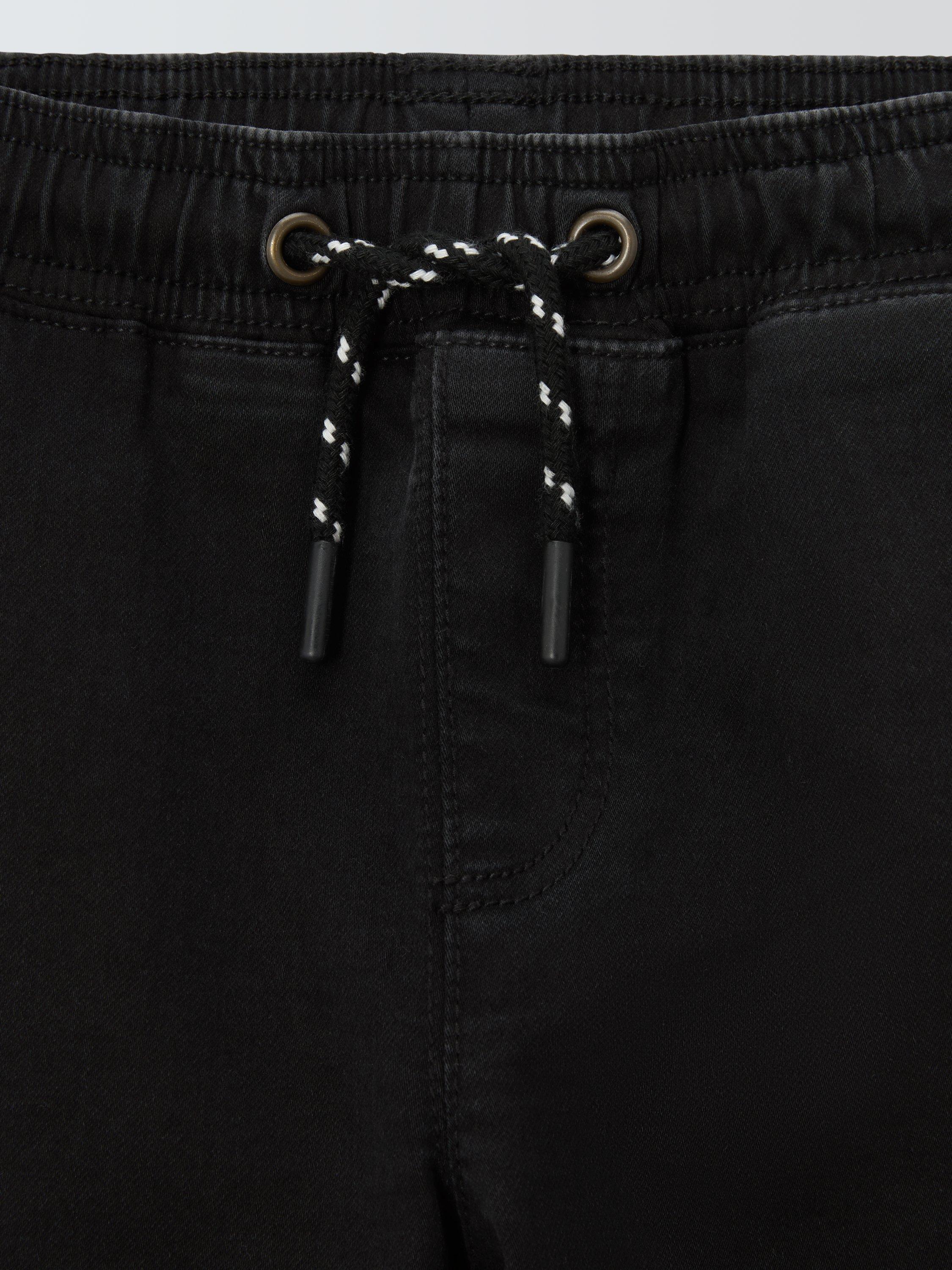 Product image 5 of 6, which shows John Lewis Boy's Drawstring Denim Joggers, Blue Mid Wash, 3 years