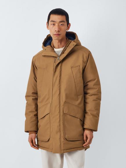 John Lewis Fishtail Parka Coat, Tan, Tan